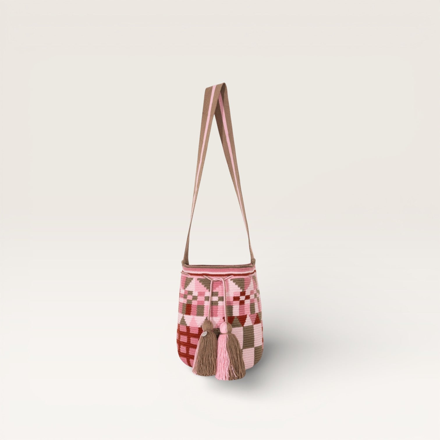 Abstract crossbody bag L | Plum