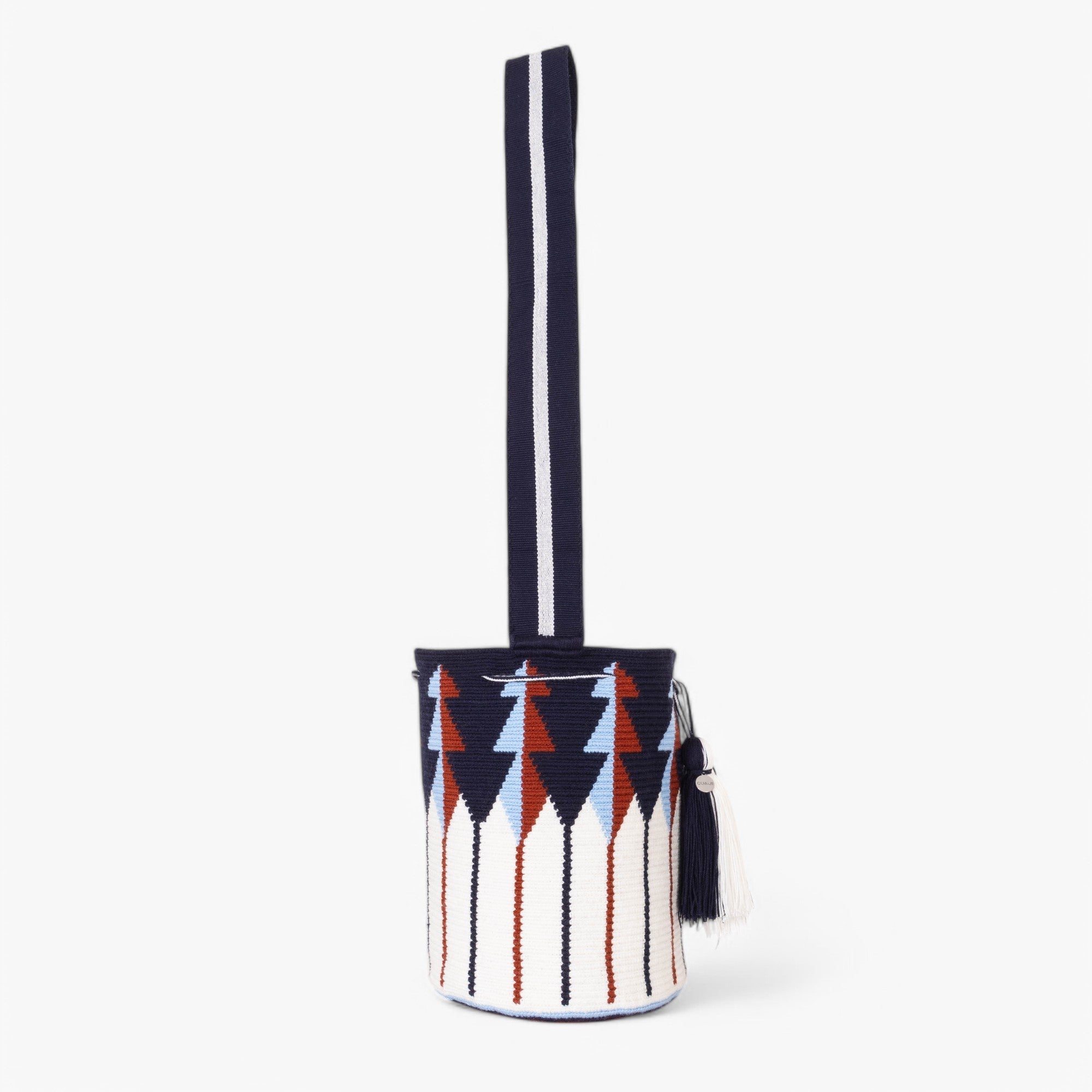 Geometric crossbody bag L | Navy