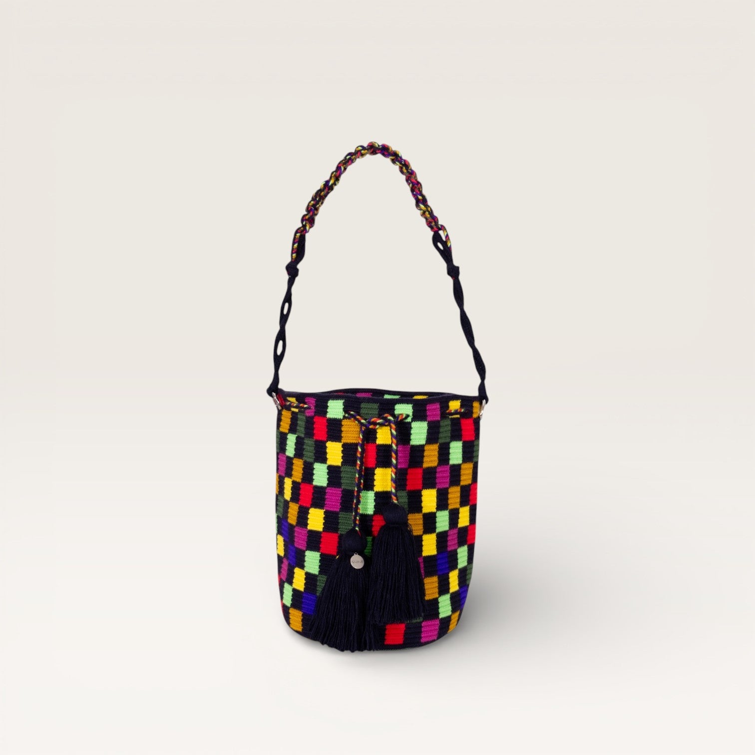 Check round shoulder bag | Prismatic