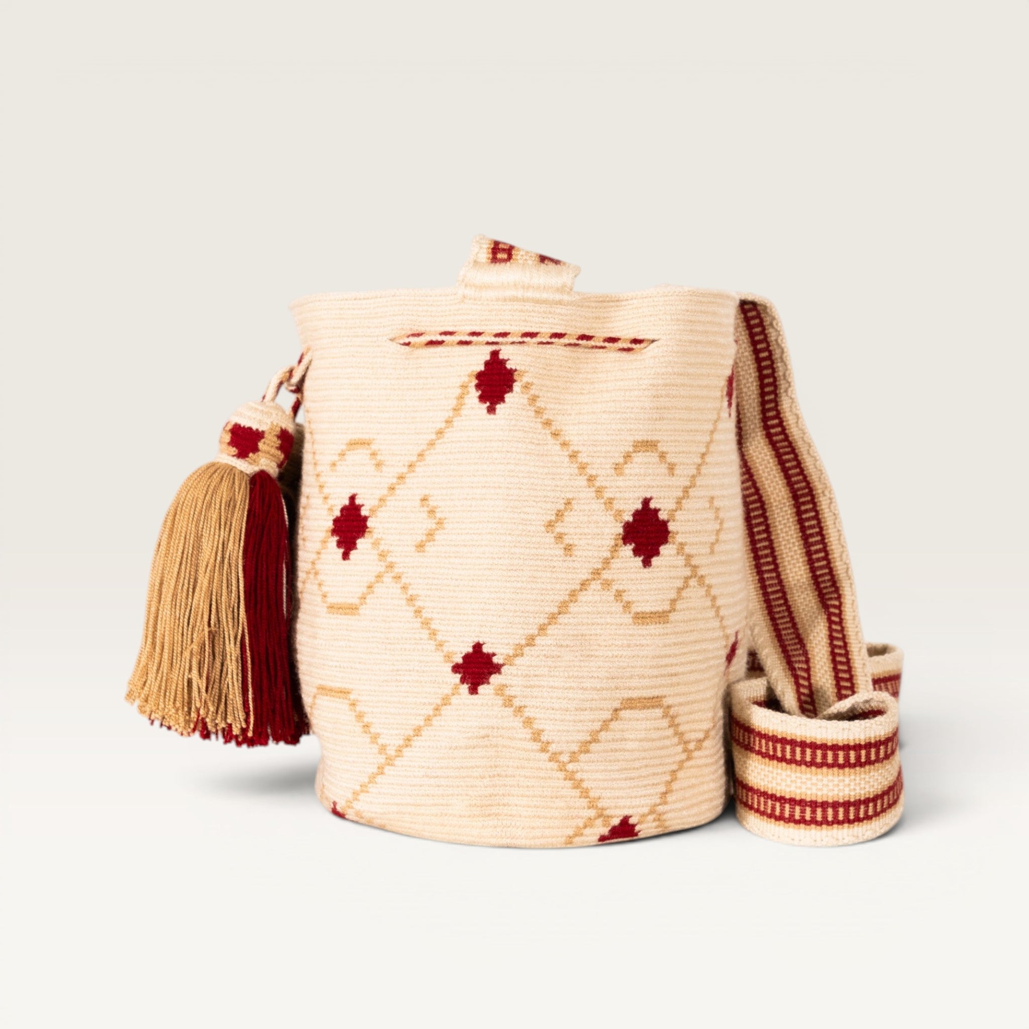 Geometric crossbody M | Almond