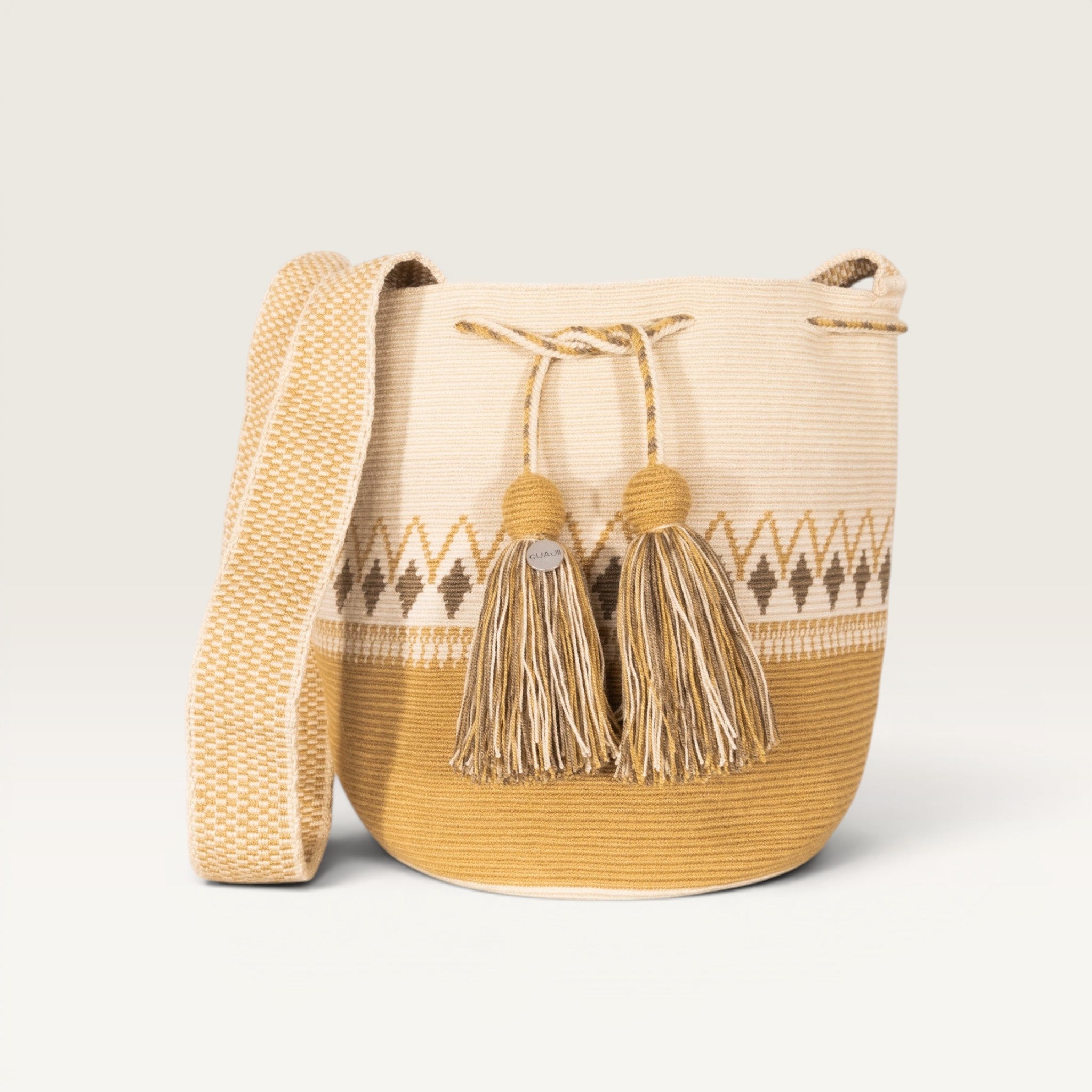 Geometric crossbody L | Caramel