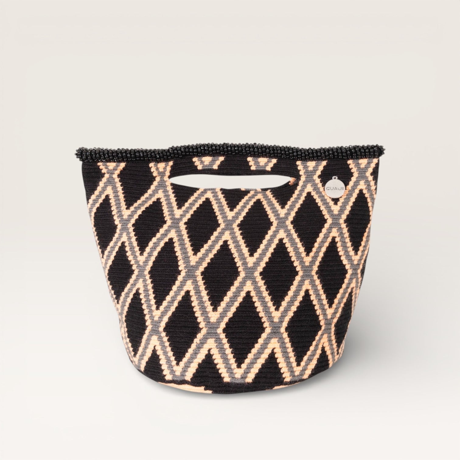 Geometric top-handle bag | Black
