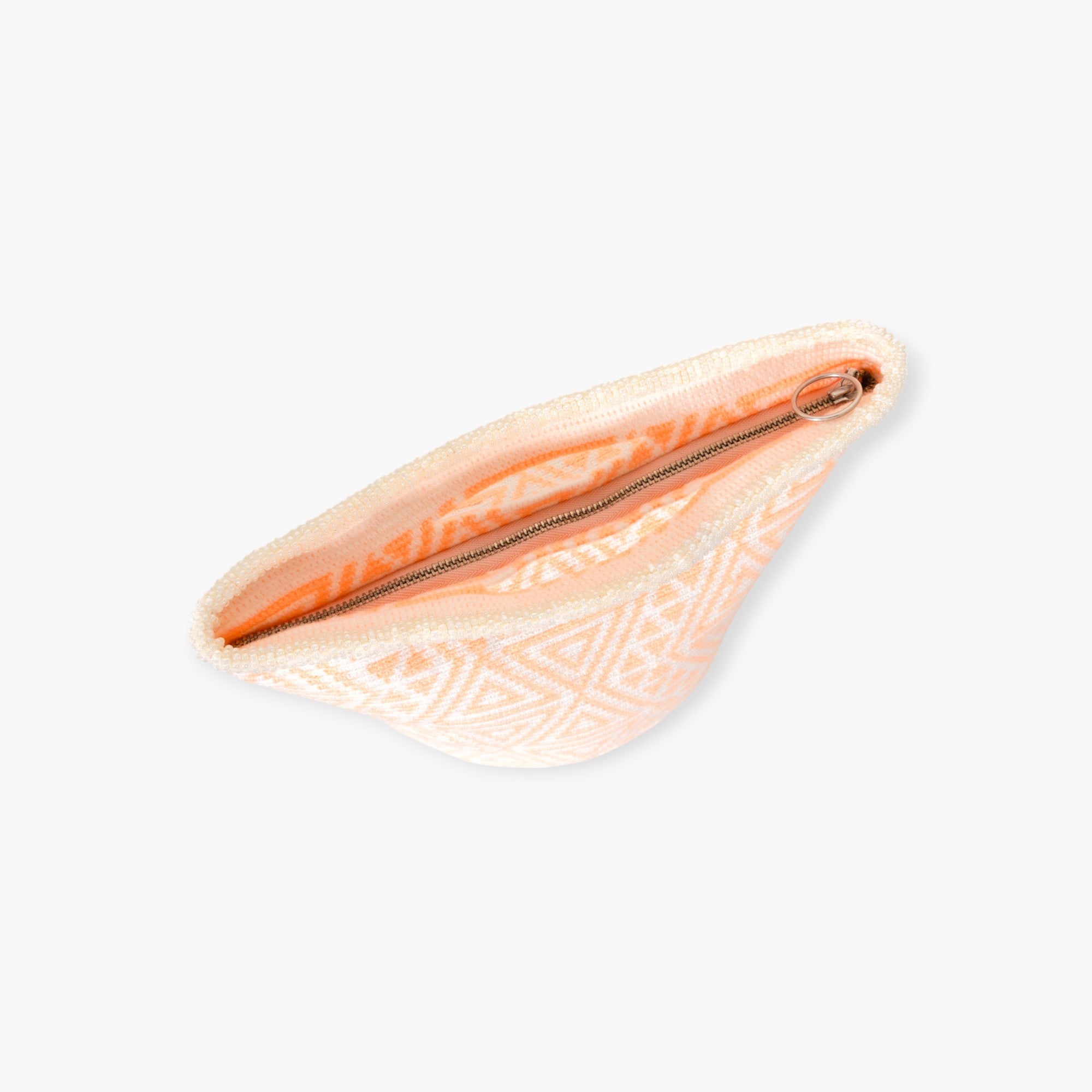 Geometric top-handle bag | Neon peach
