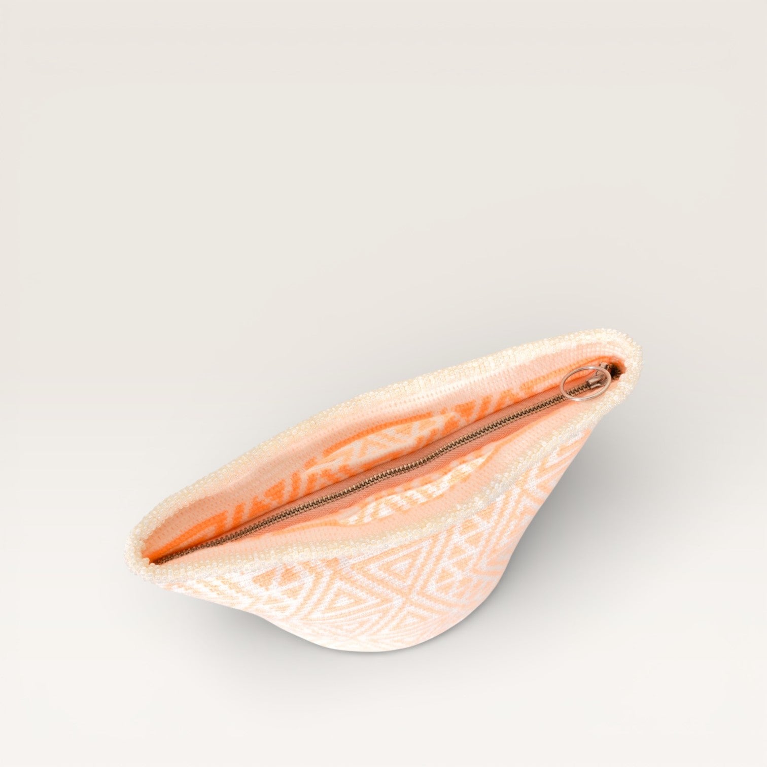 Geometric top-handle bag | Neon peach