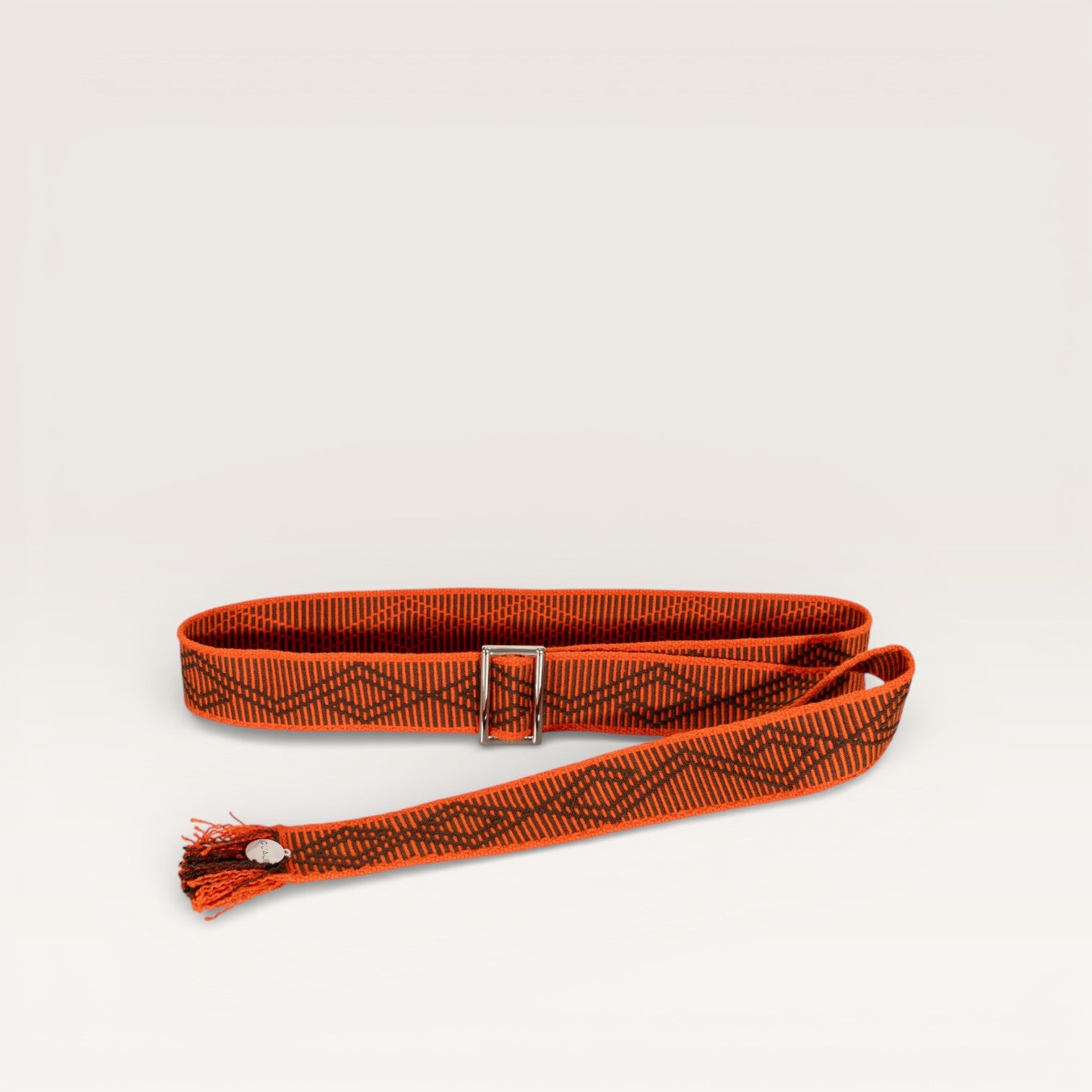 Geometric buckle belt | Persimmon