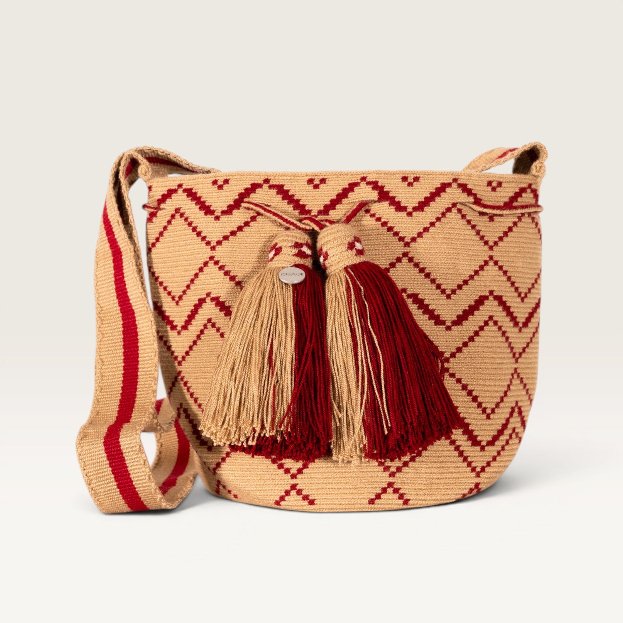 Geometric crossbody M | Almond