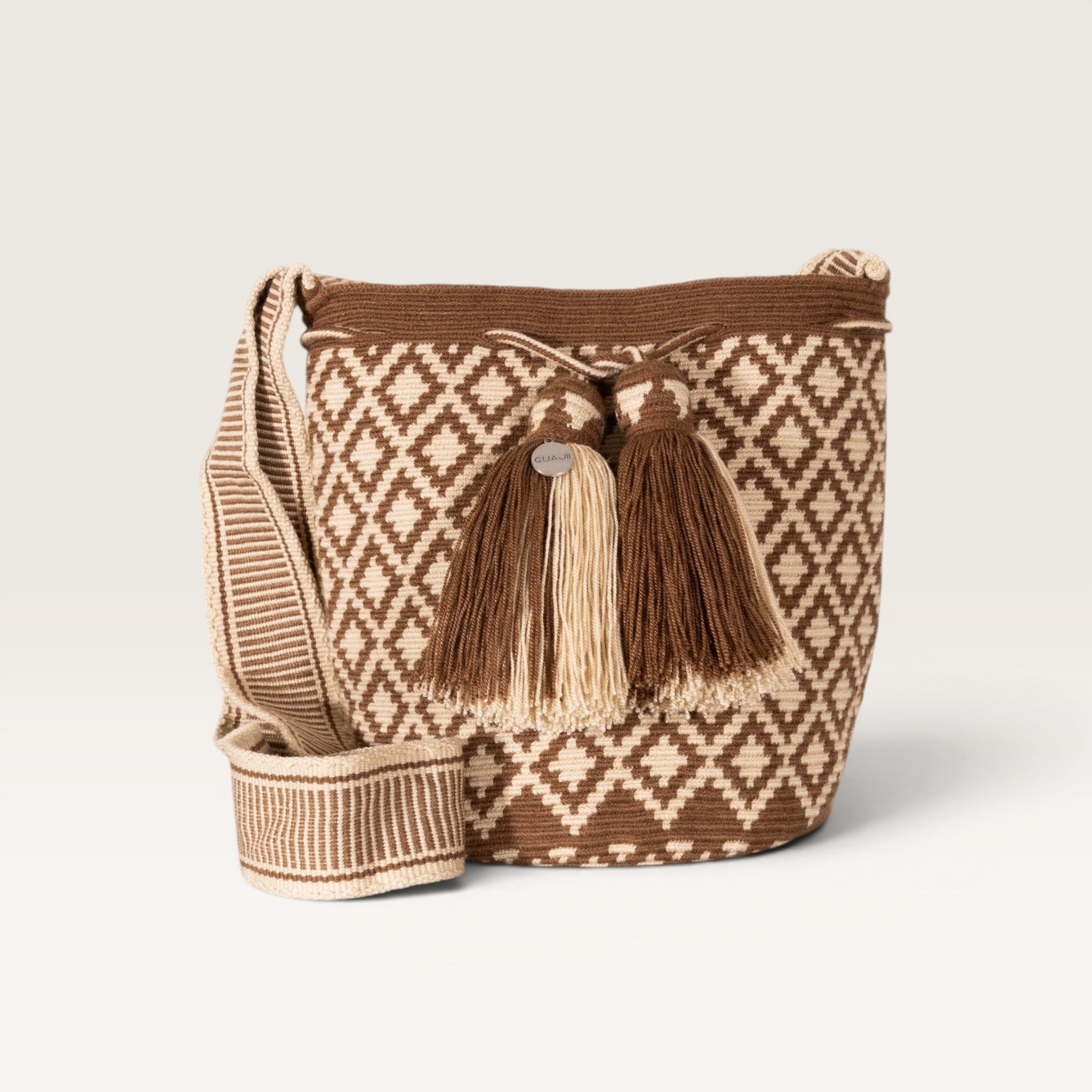 Geometric crossbody M | Mocha