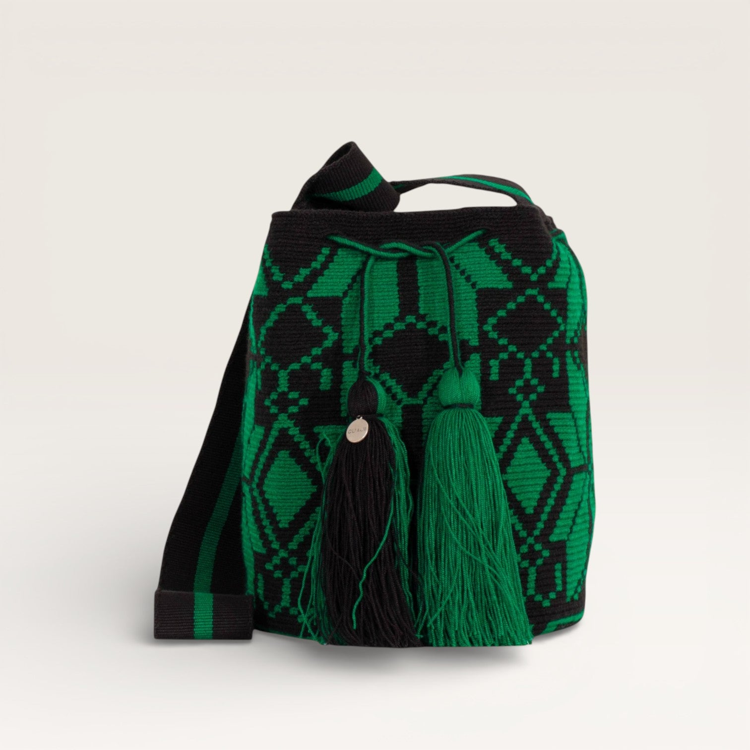 Geometric crossbody bag L | Pine