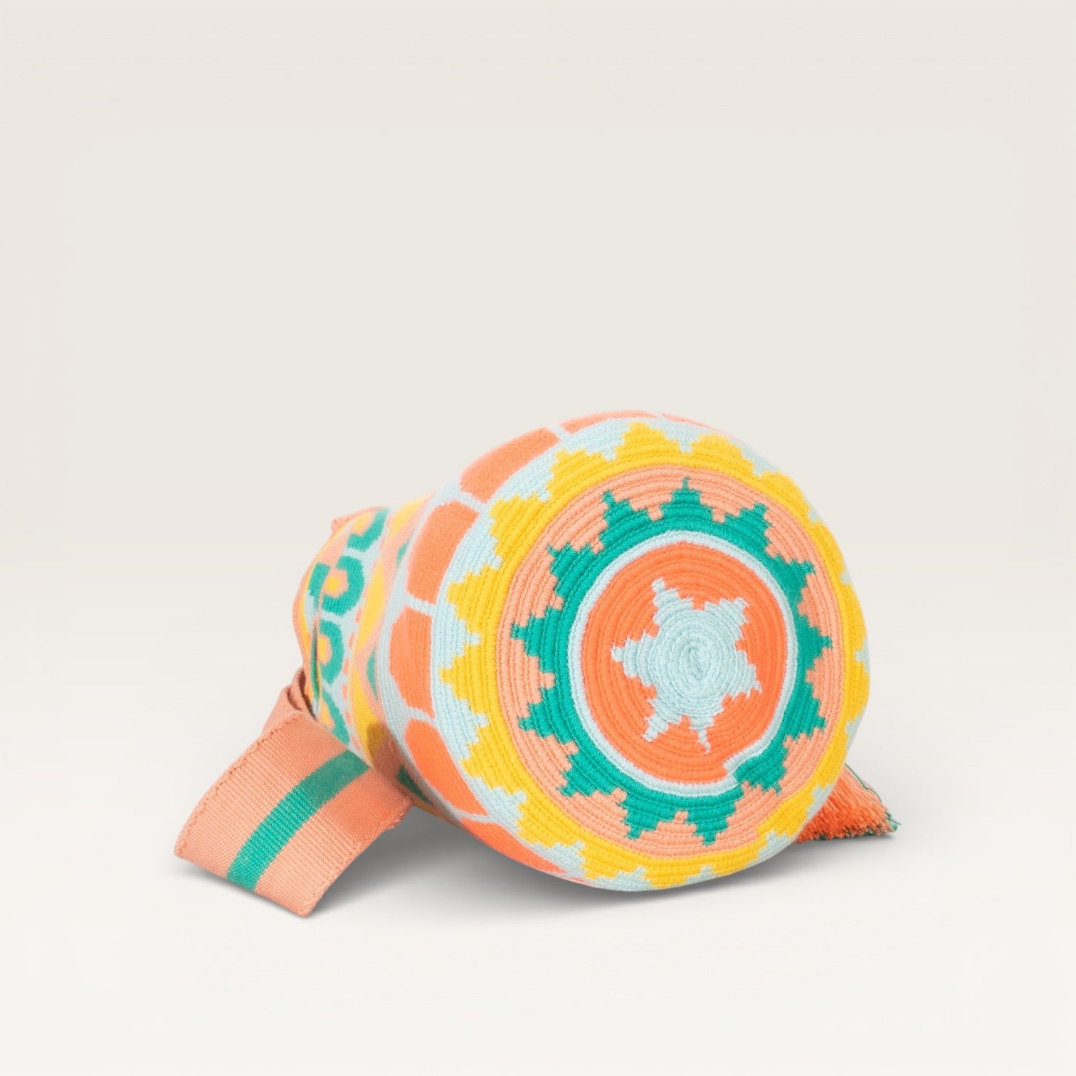 Geometric crossbody bag L | Peach