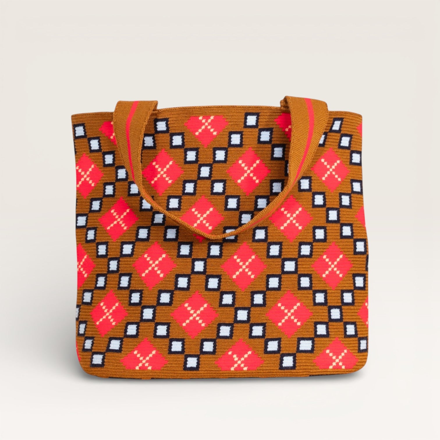 Geometric oval tote | Cinnamon