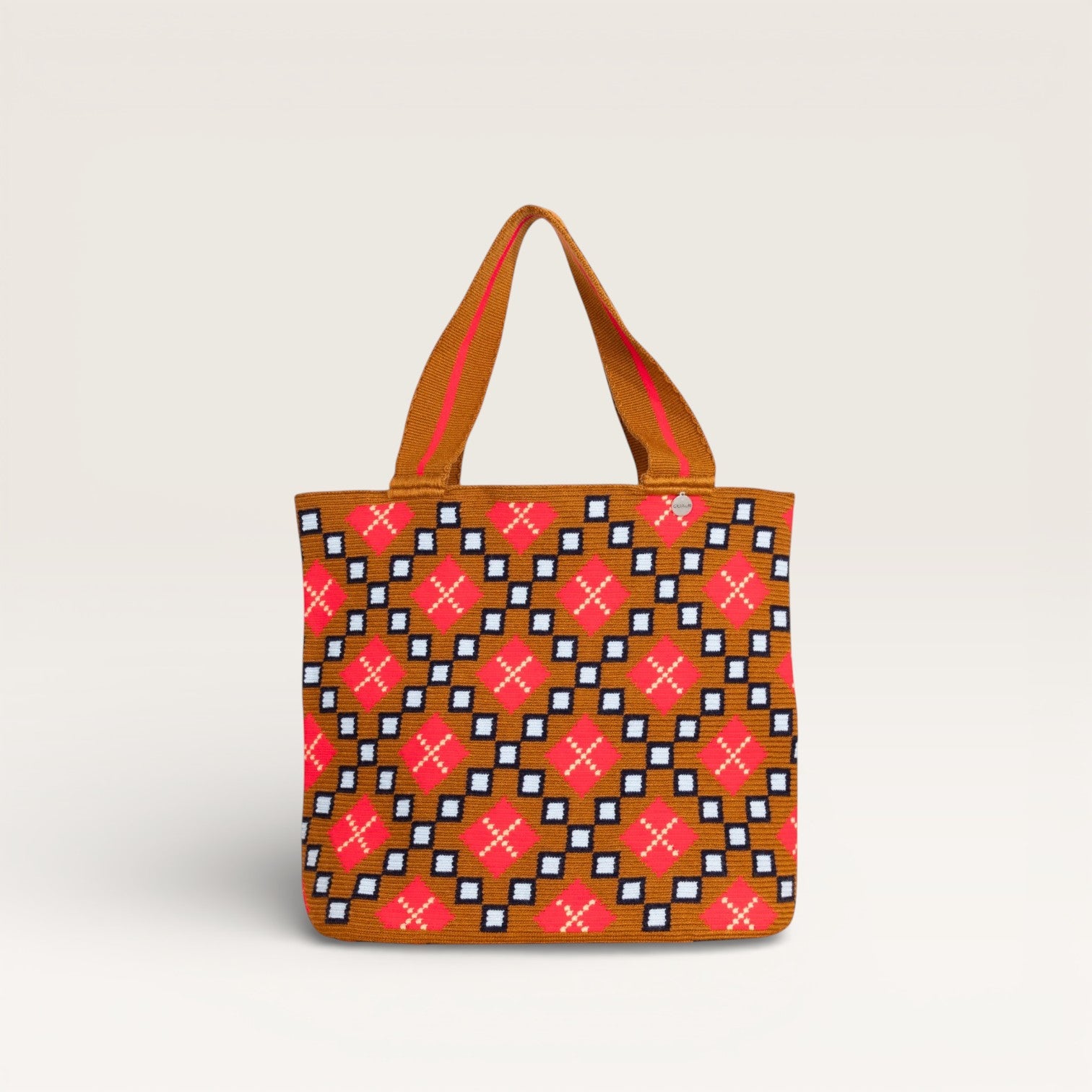 Geometric oval tote | Cinnamon