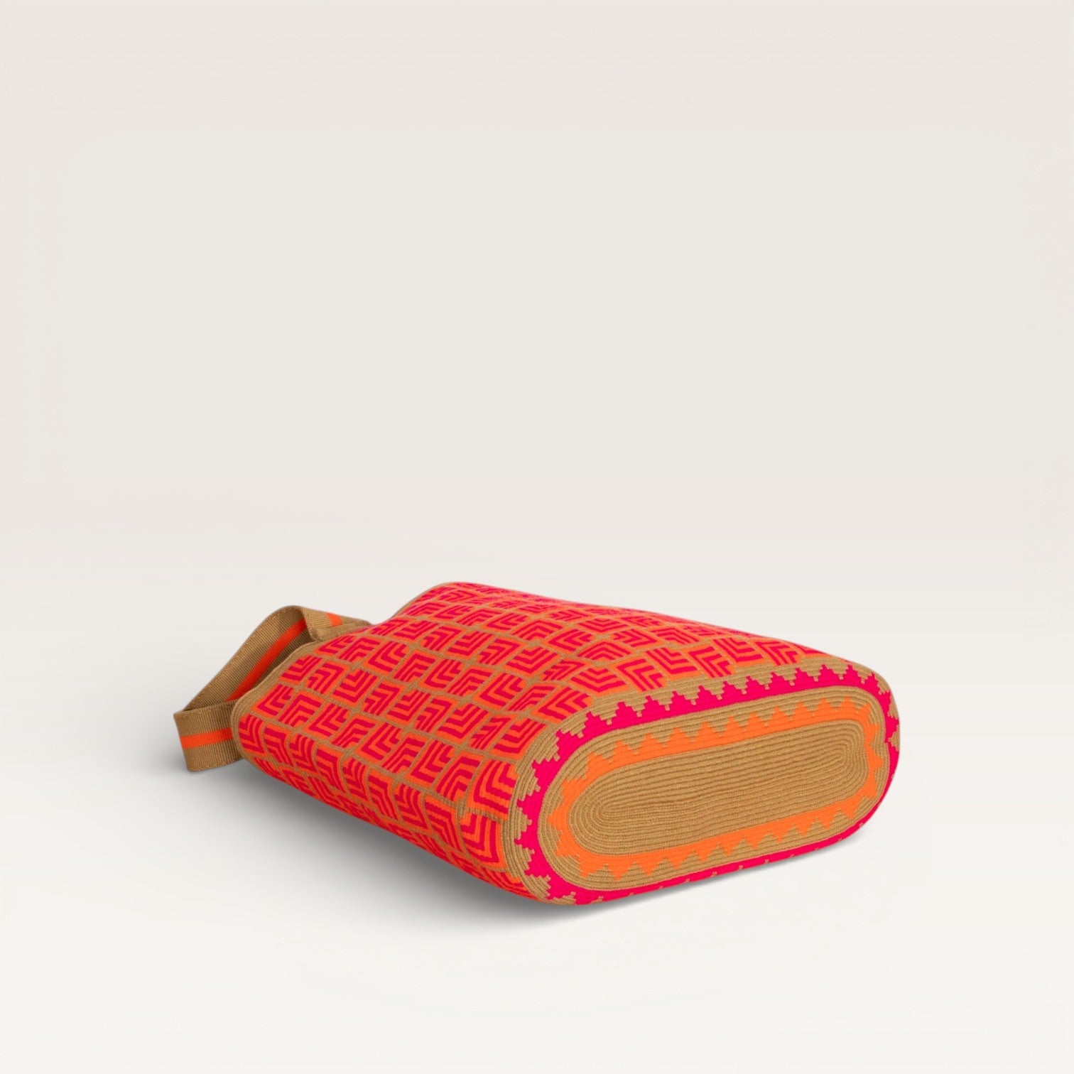 Geometric oval tote | Orange soda