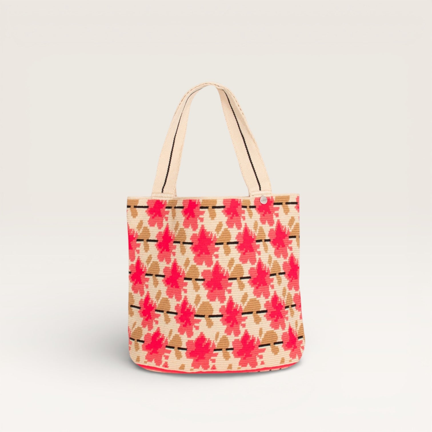 Geometric oval tote | Hibiscus