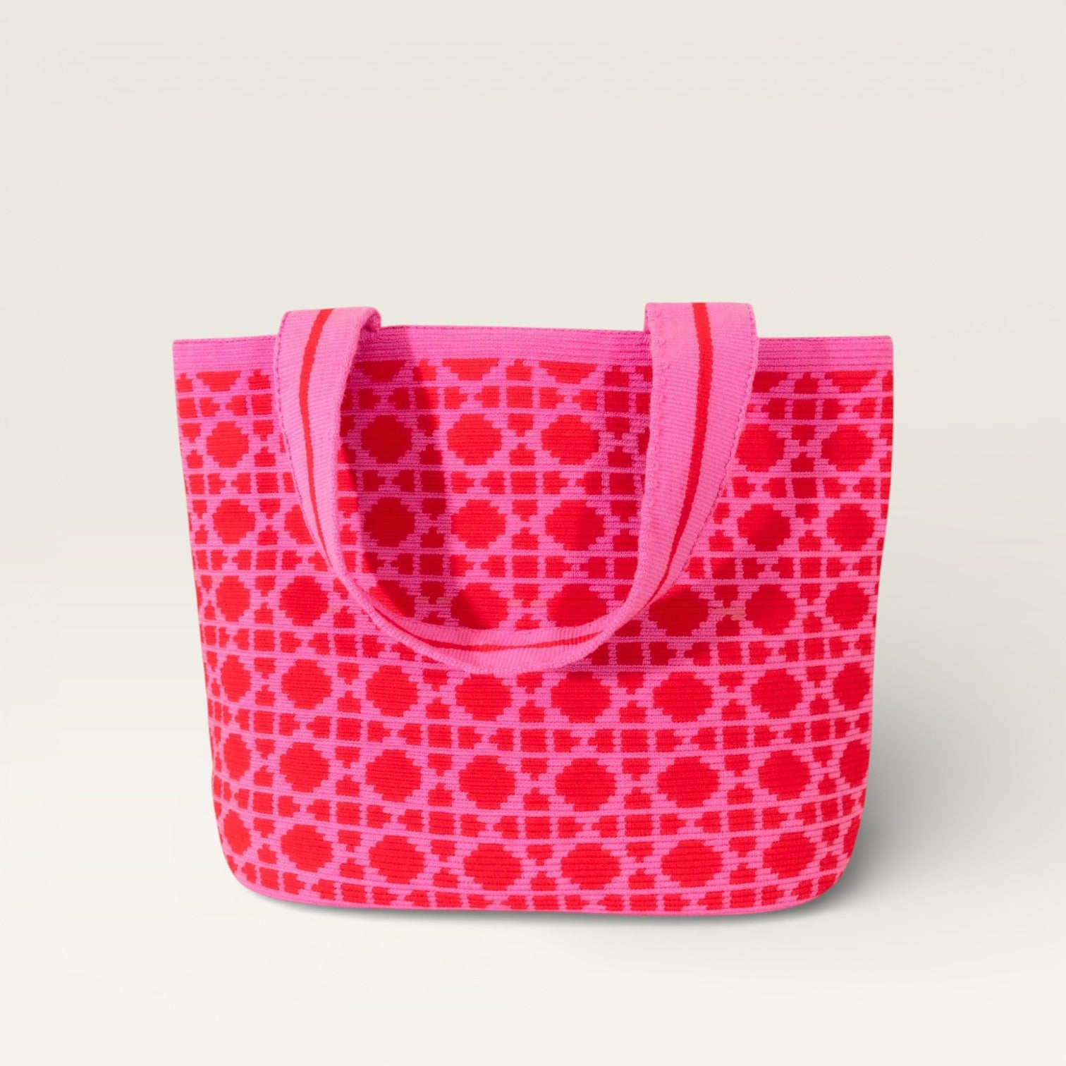 Geometric oval tote | Bubblegum