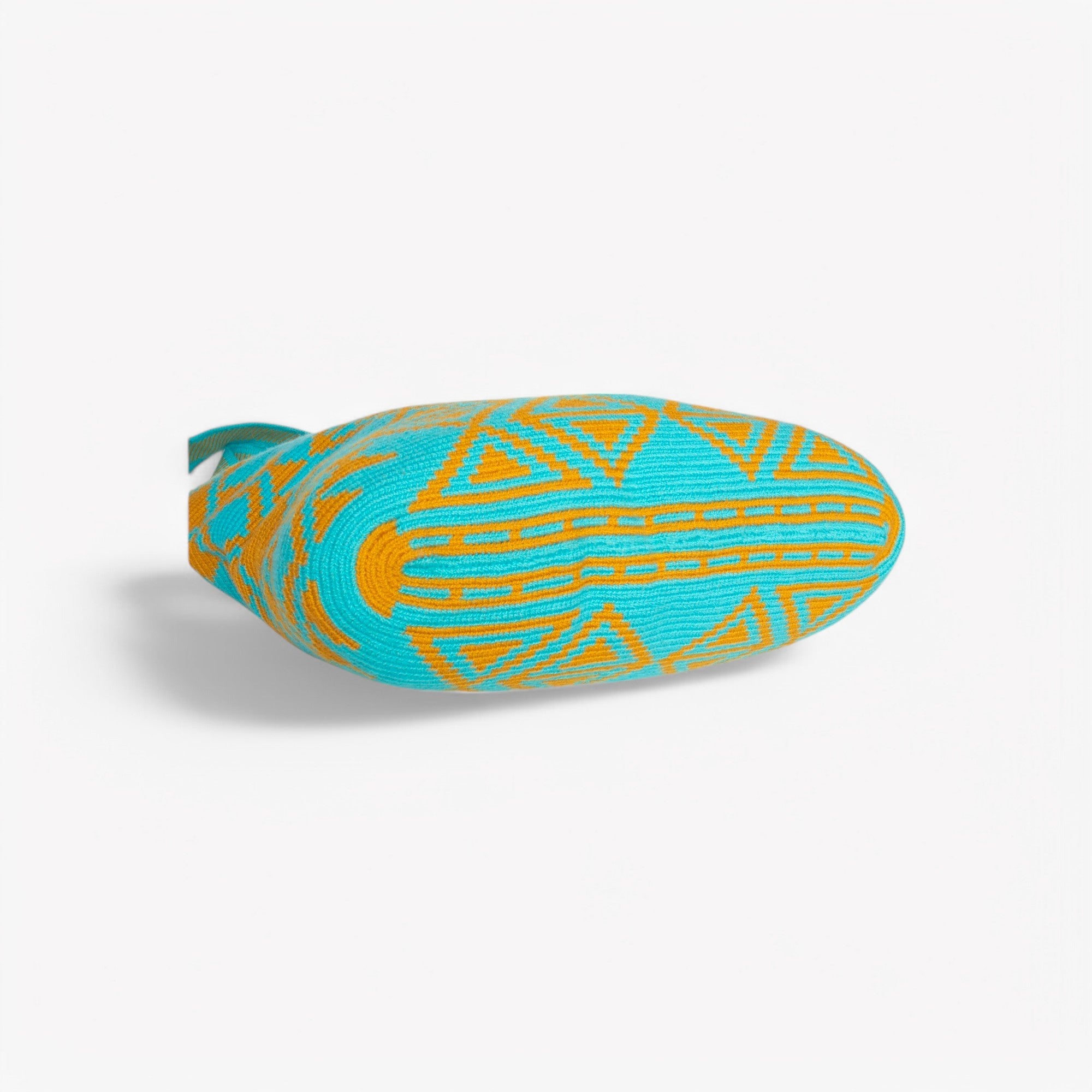 Geometric oval tote | Mayan blue