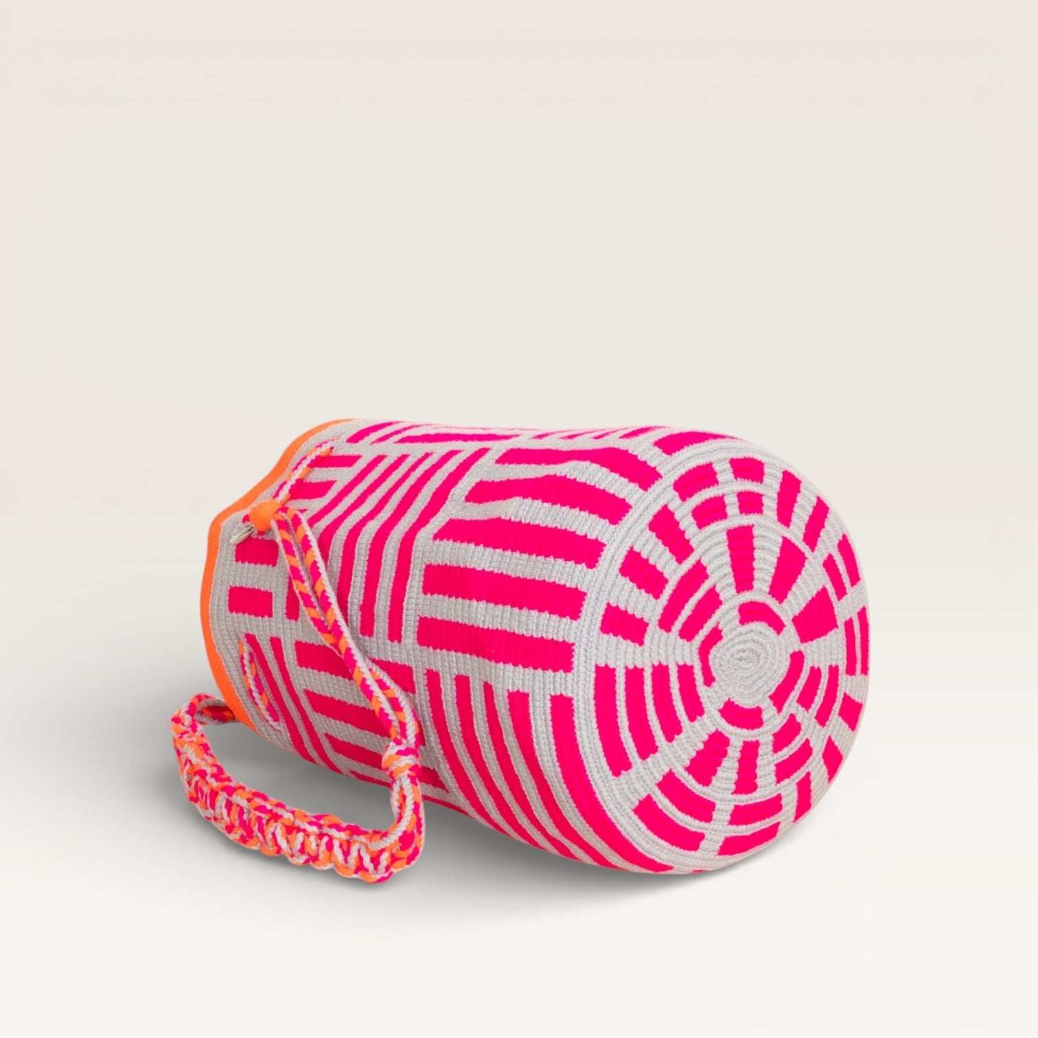 Geometric round shoulder bag | Magenta