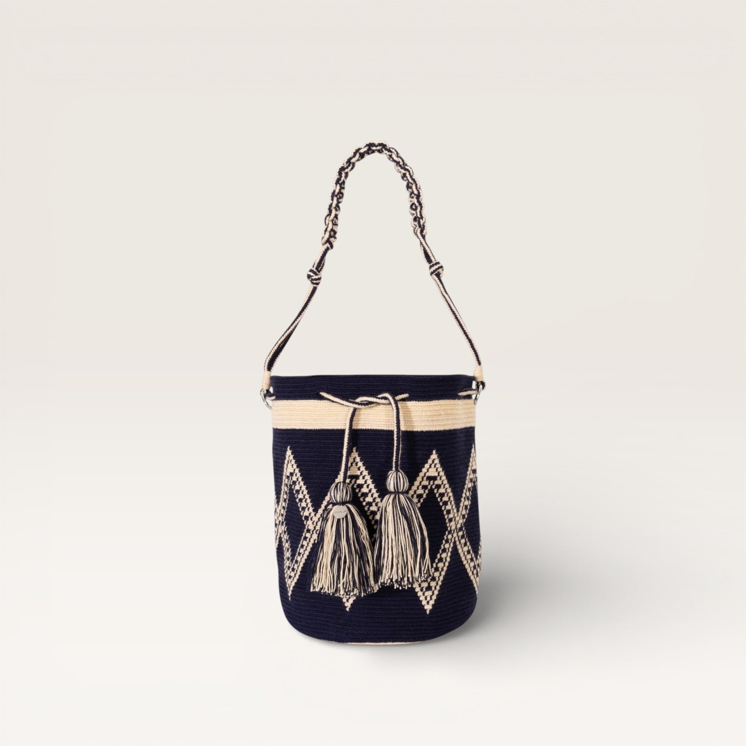 Geometric round shoulder bag | Navy