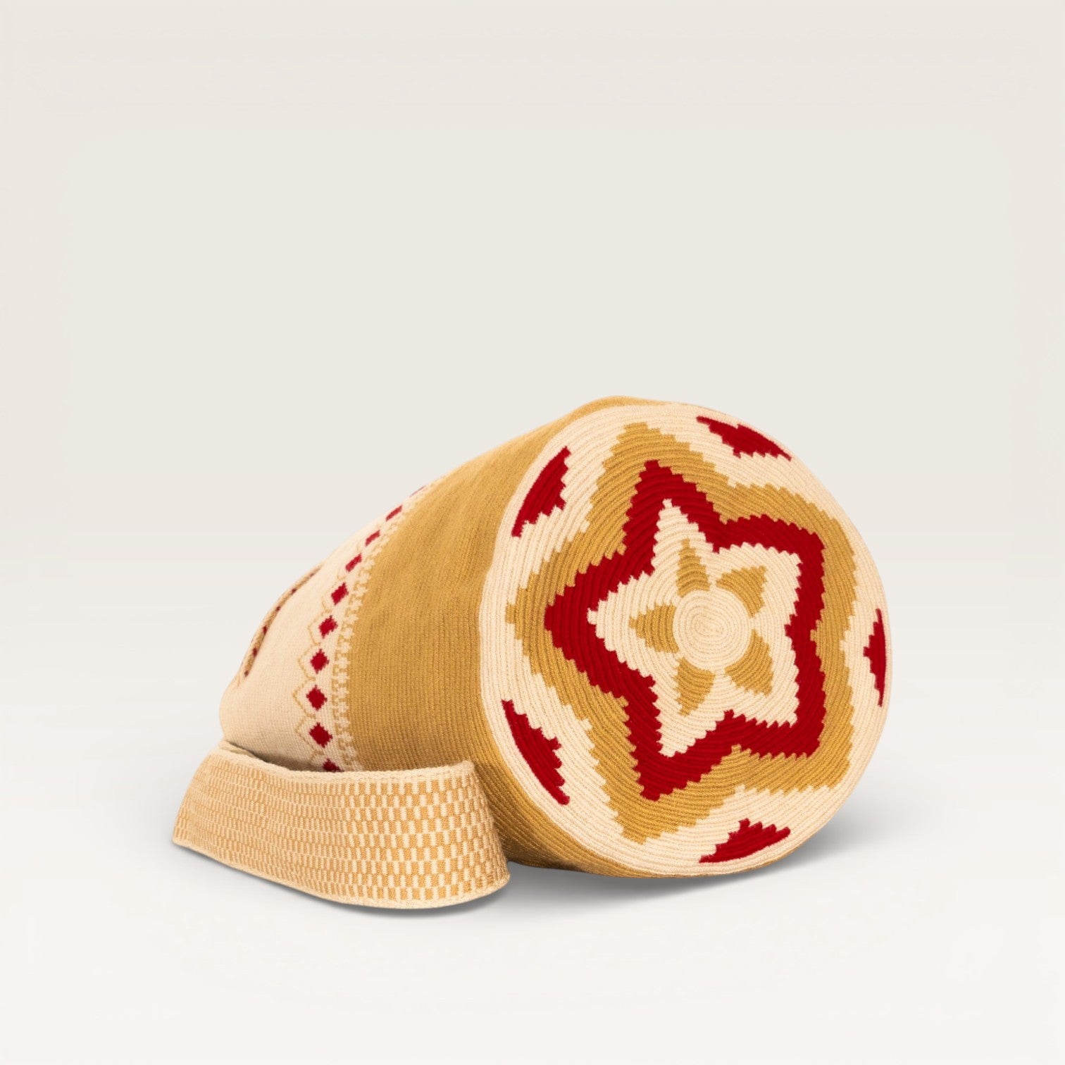 Geometric crossbody bag L | Caramel