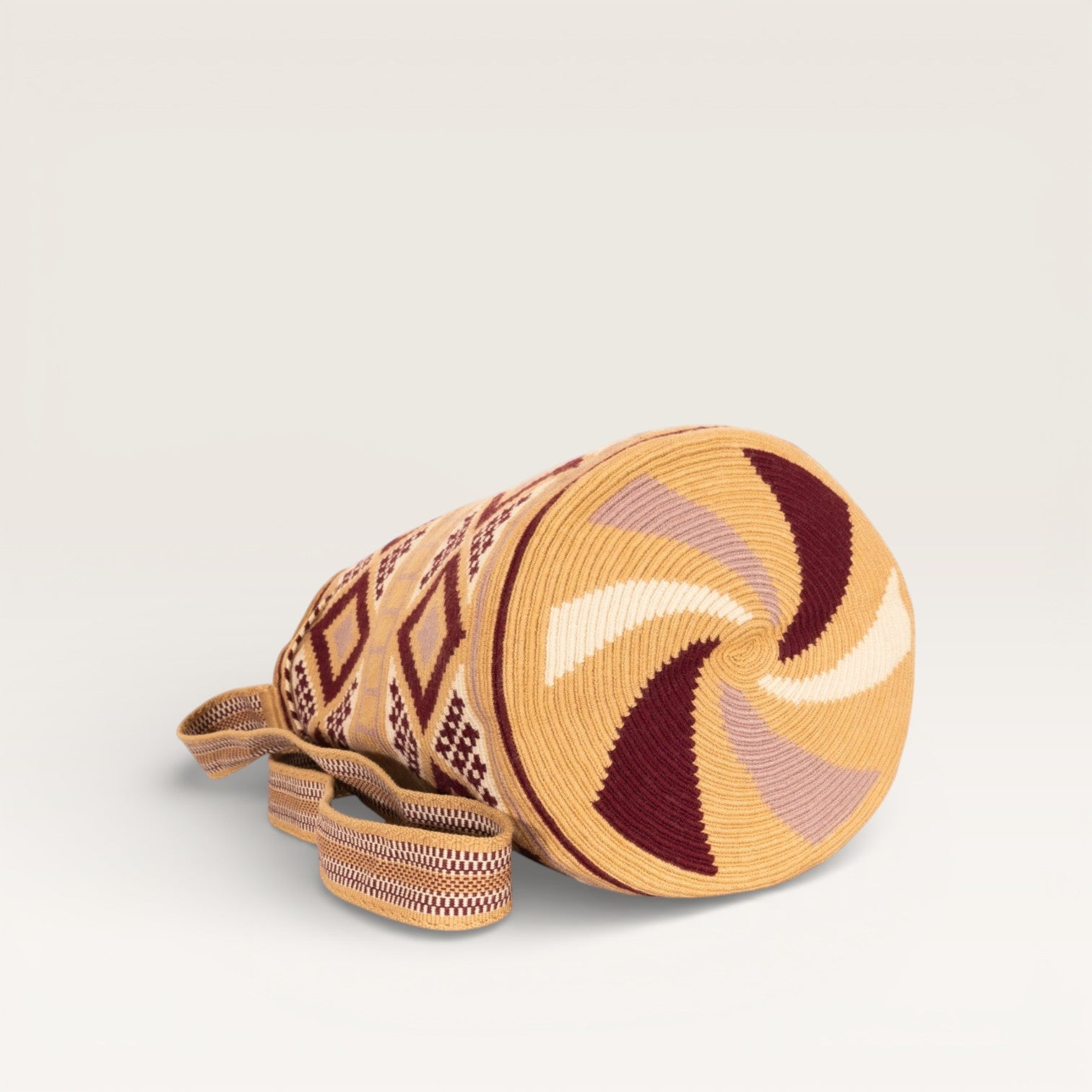 Geometric crossbody bag L | Plum