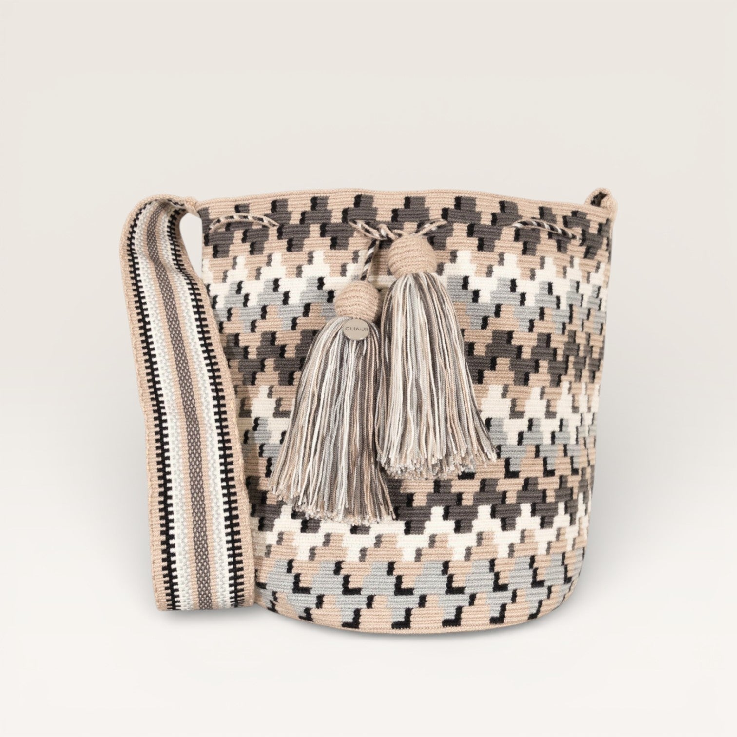 Geometric crossbody bag L | Slate