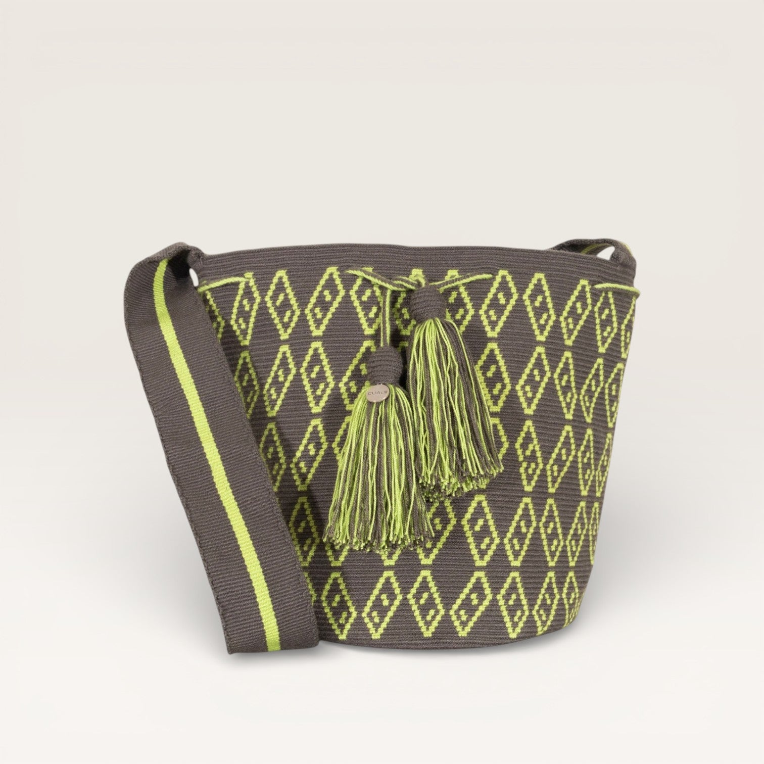 Geometric crossbody bag L | Steel grey