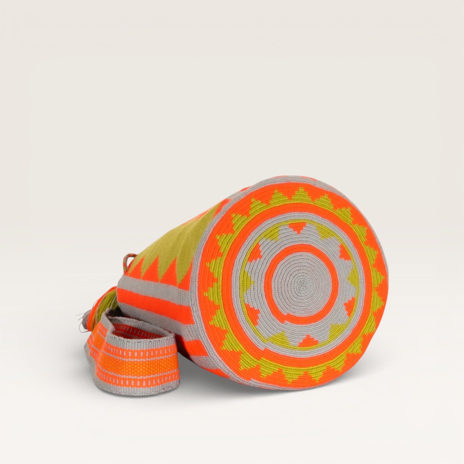 Geometric crossbody bag M | Tangerine