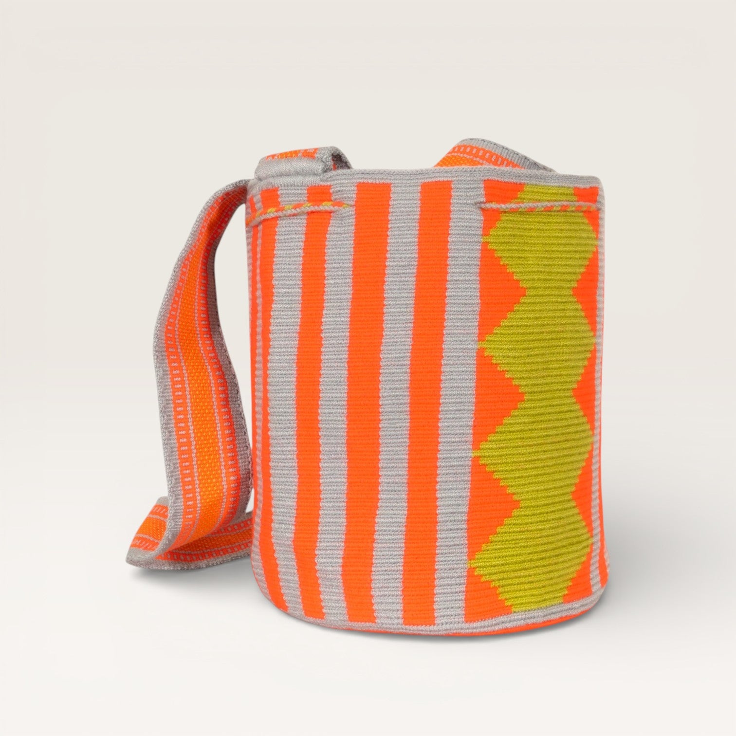 Geometric crossbody bag M | Tangerine