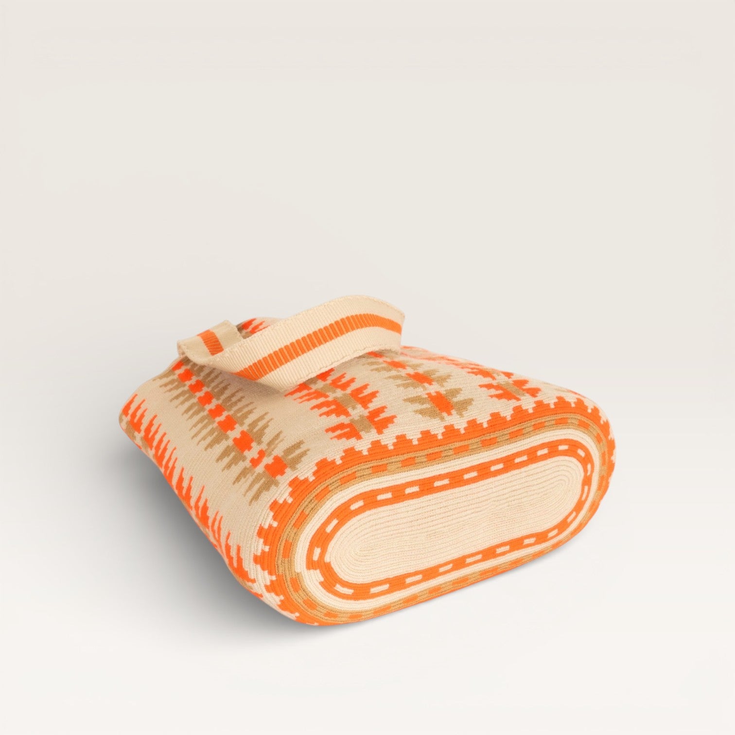 Geometric oval tote | Tangerine