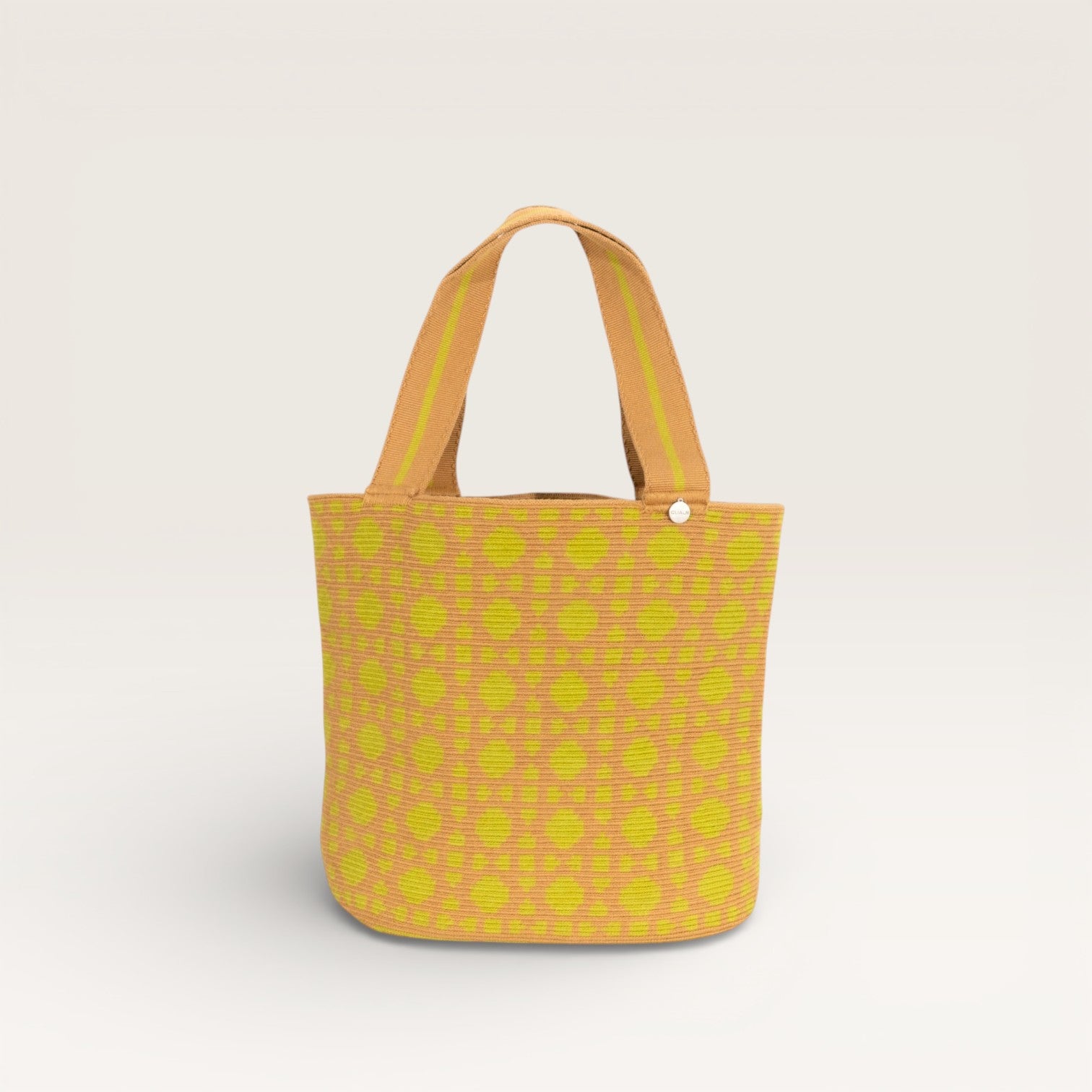 Geometric oval tote | Chartreuse