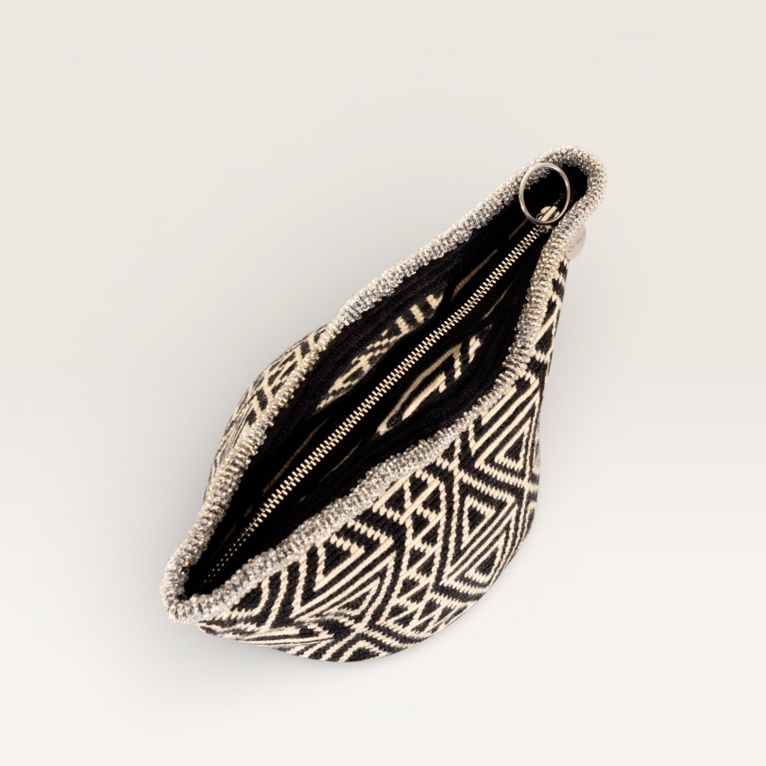Geometric top-handle bag | Black
