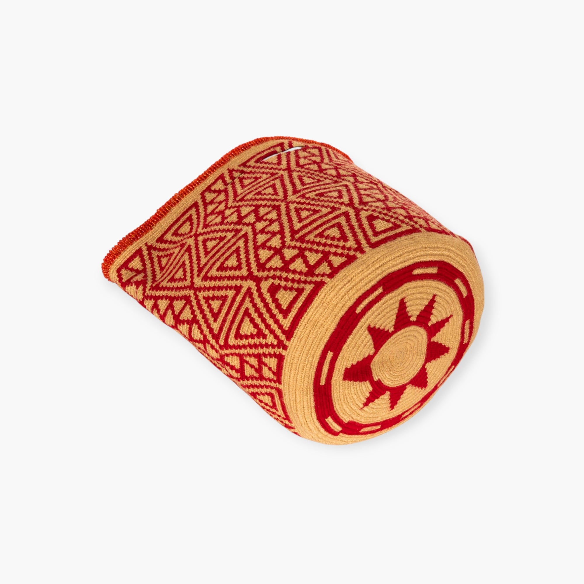 Geometric top-handle bag | Caramel