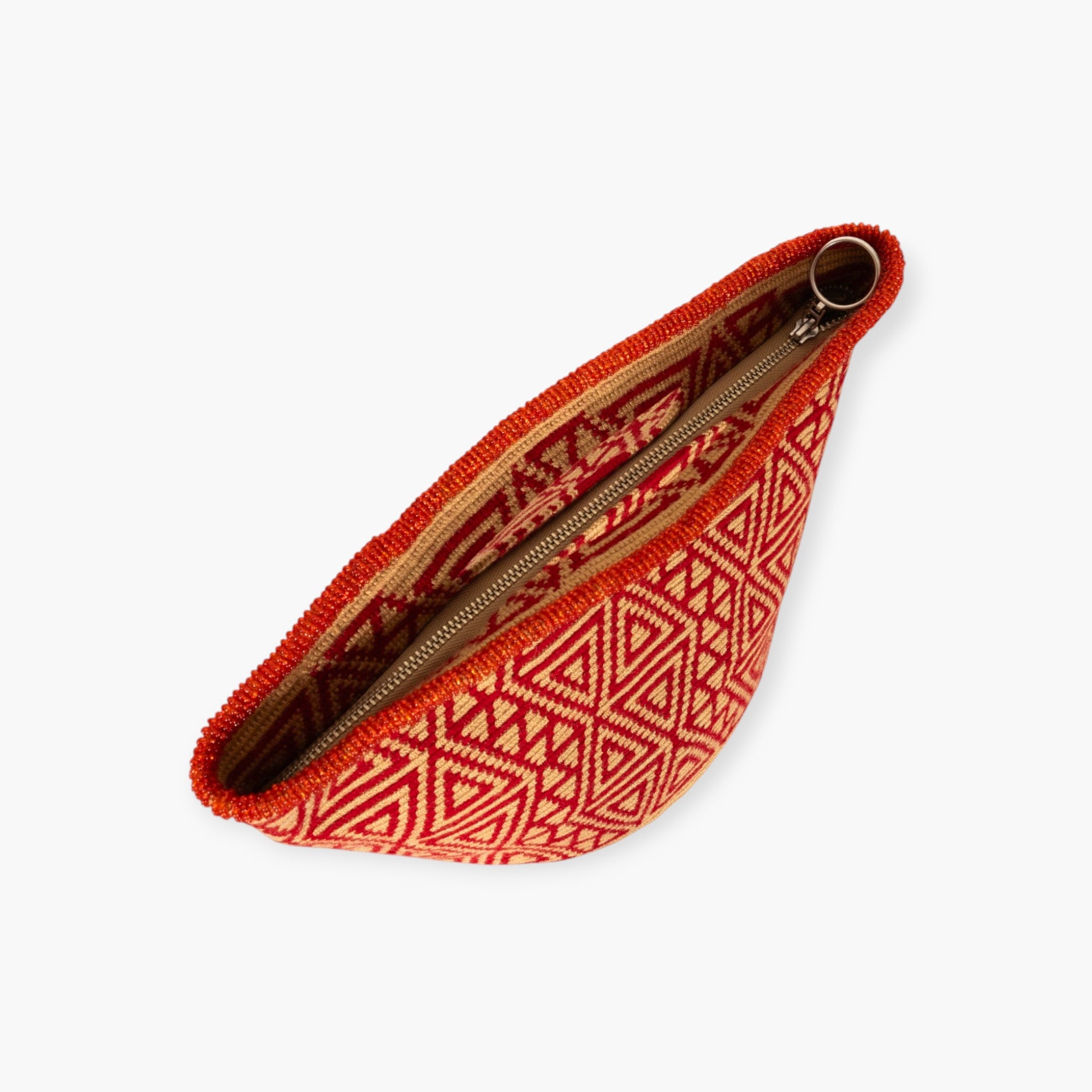 Geometric top-handle bag | Caramel