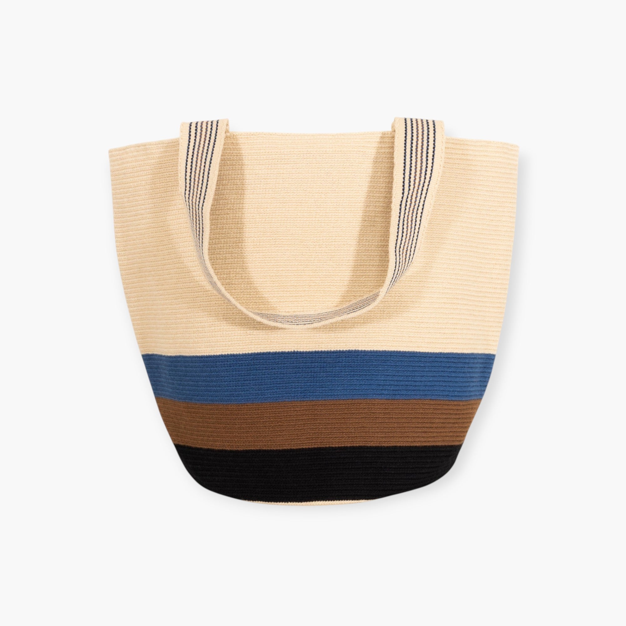 Color-block round tote L | Jean