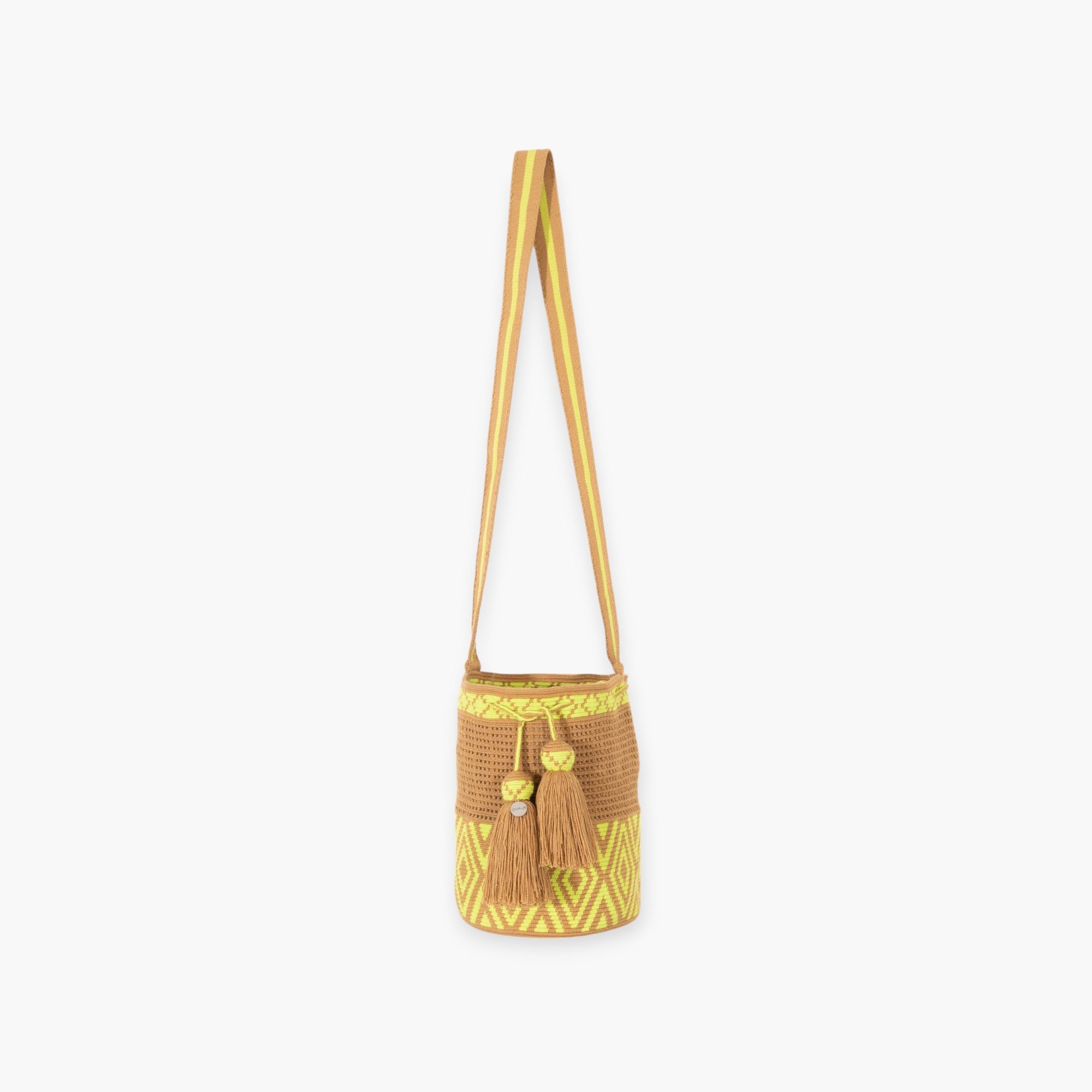 Geometric net crossbody M | Pistaccio