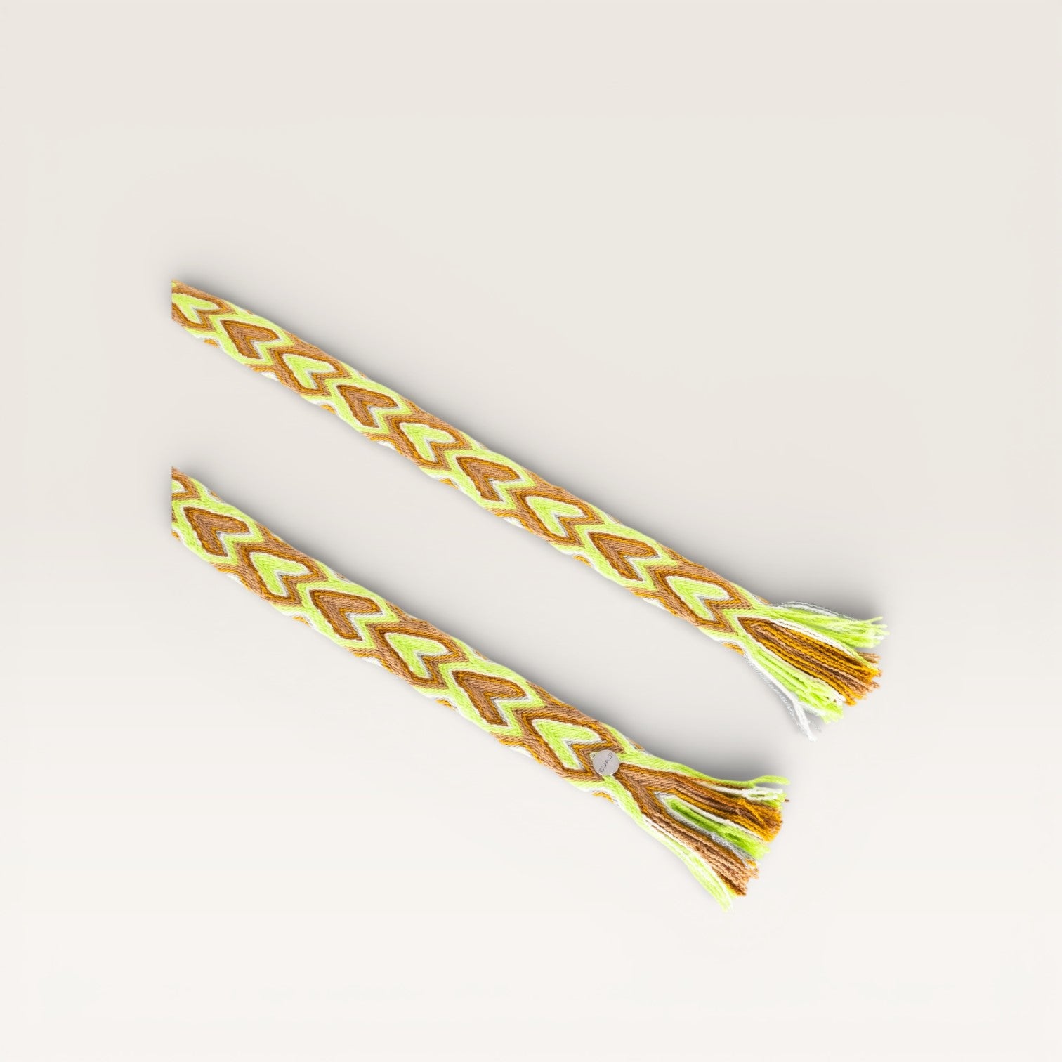Geometric fringe belt | Chartreuse