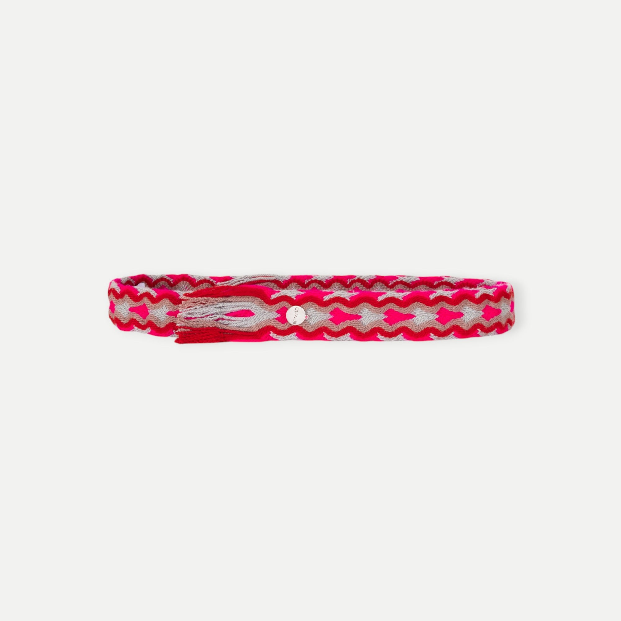 Geometric fringe belt | Raspberry