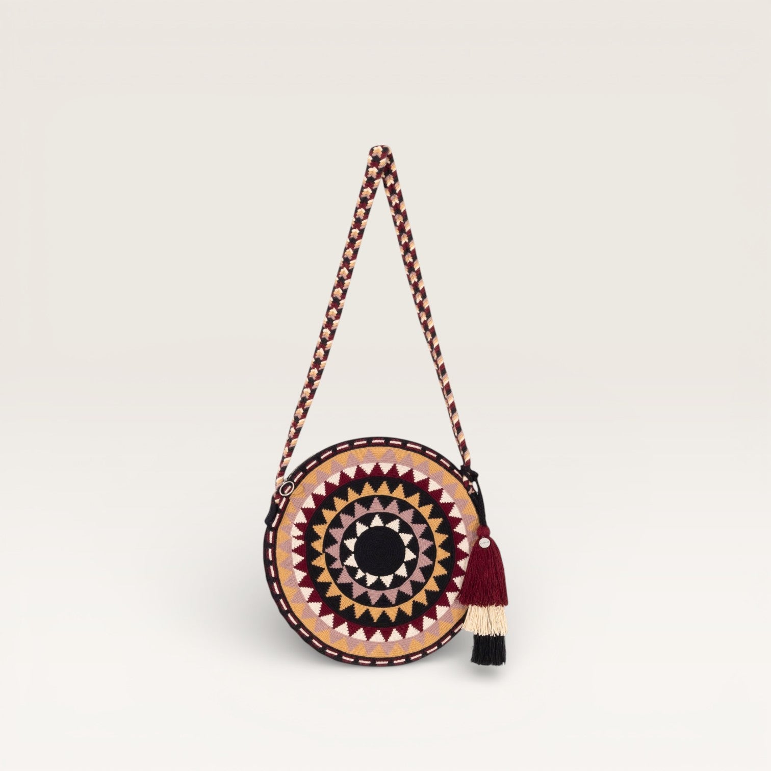 Geometric circle crossbody | Berry