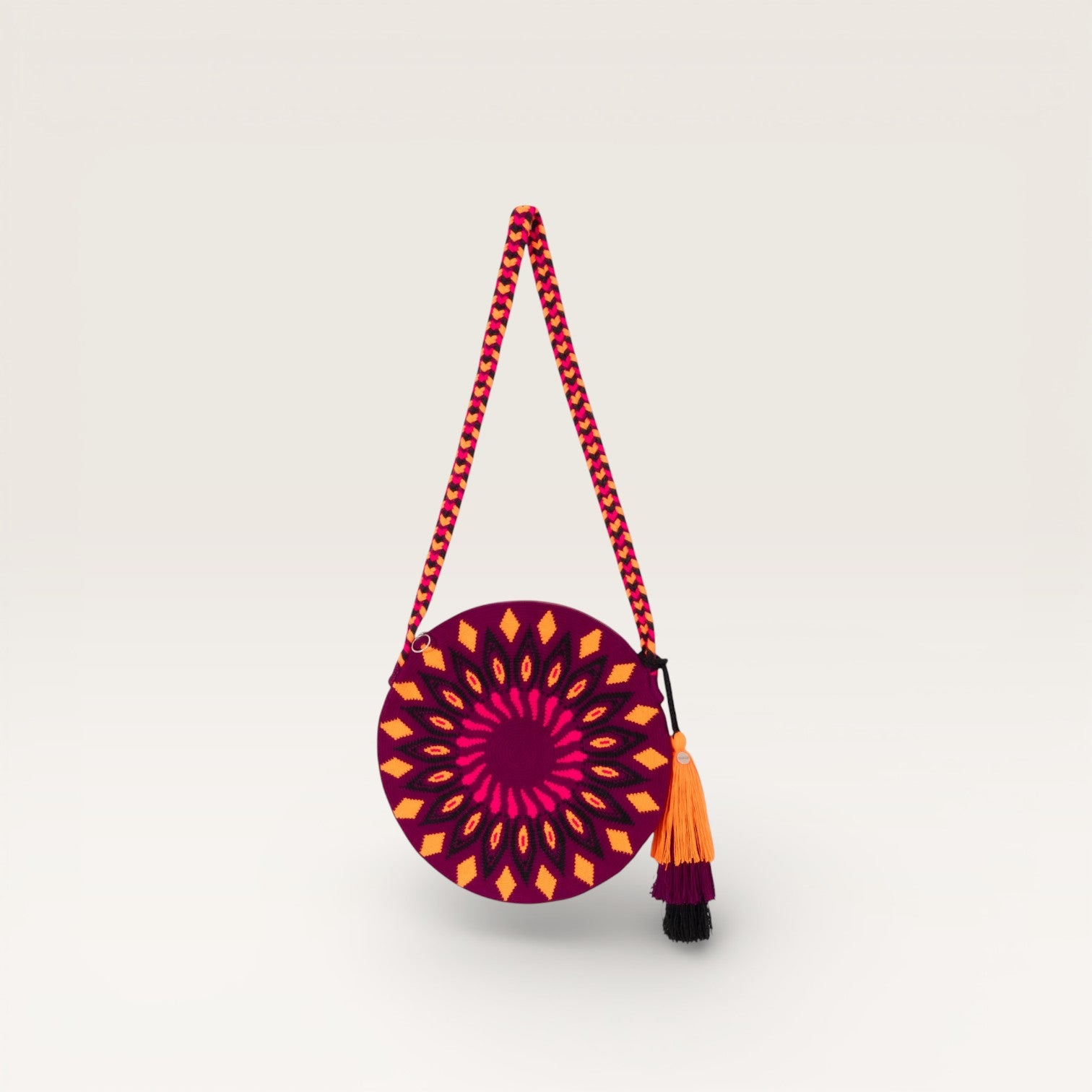 Geometric circle crossbody | Grape