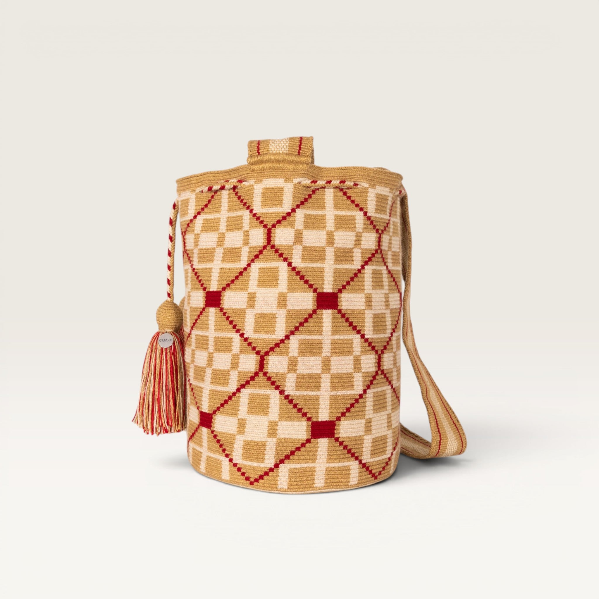 Geometric crossbody L | Caramel