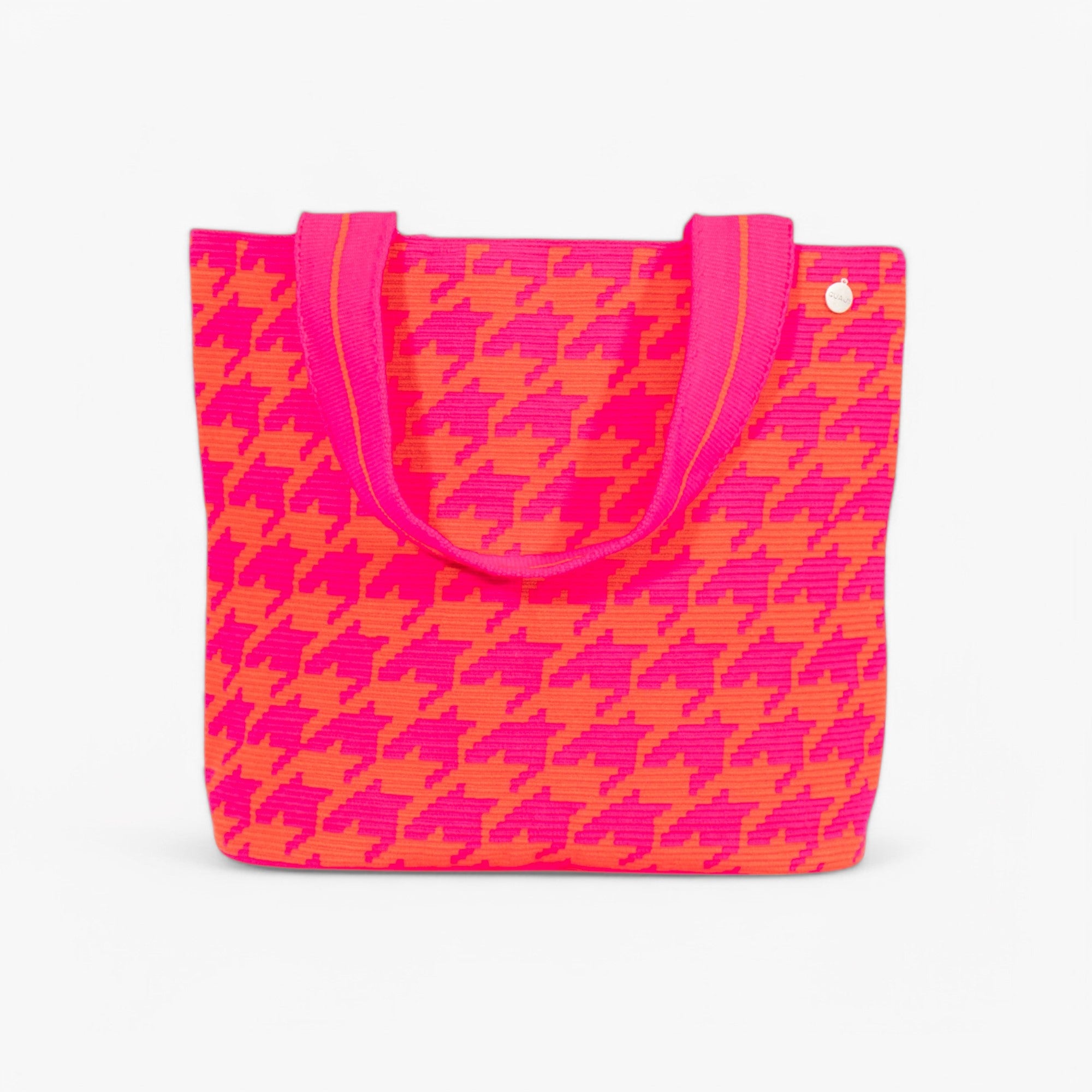 Houndstooth oval tote | Aster