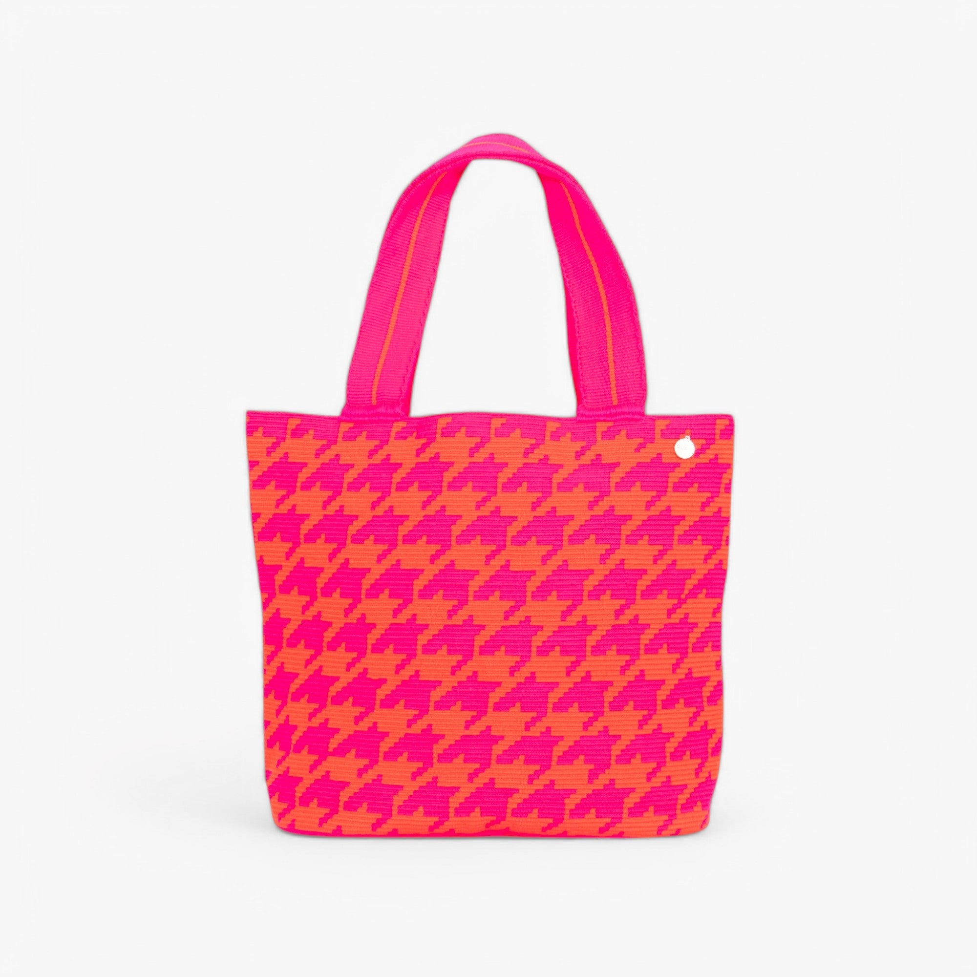 Houndstooth oval tote | Aster
