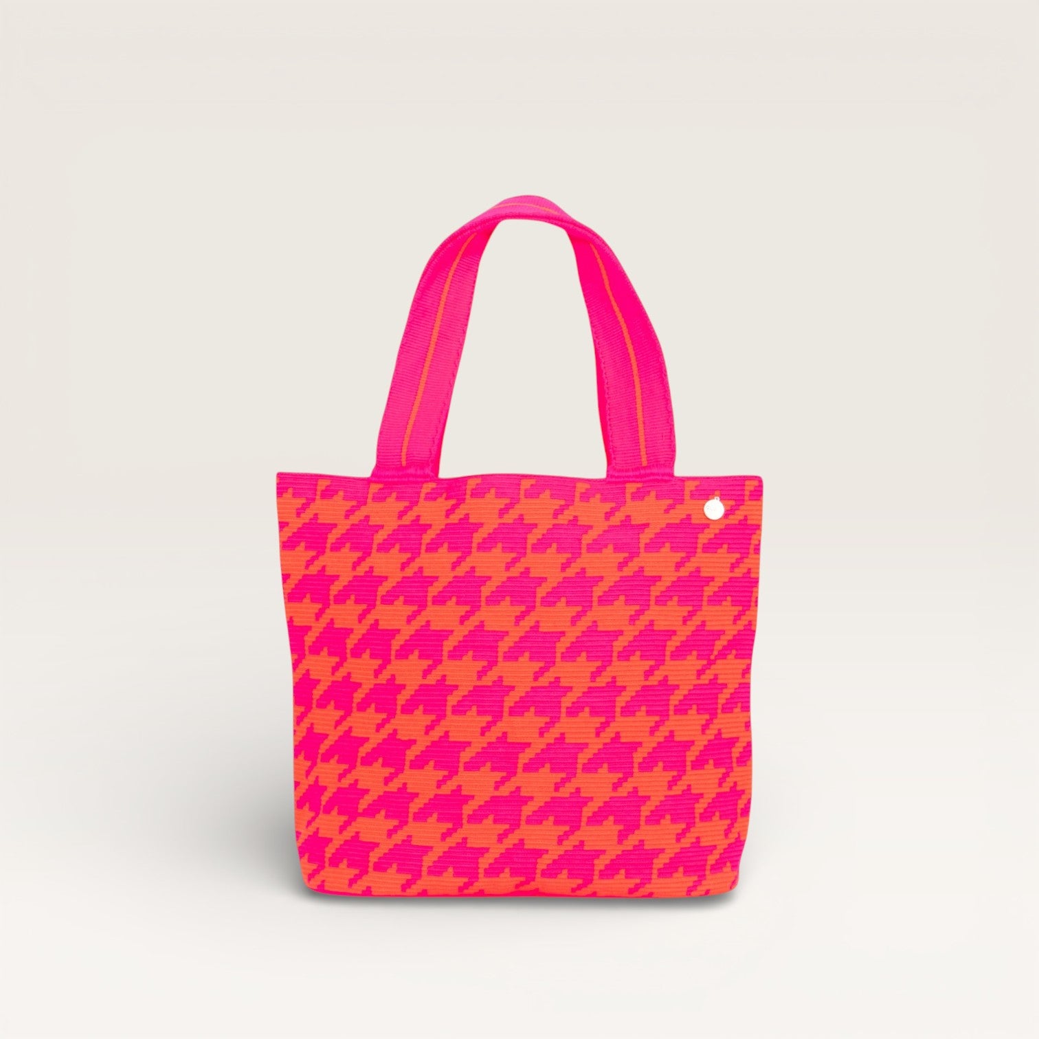 Houndstooth oval tote | Aster
