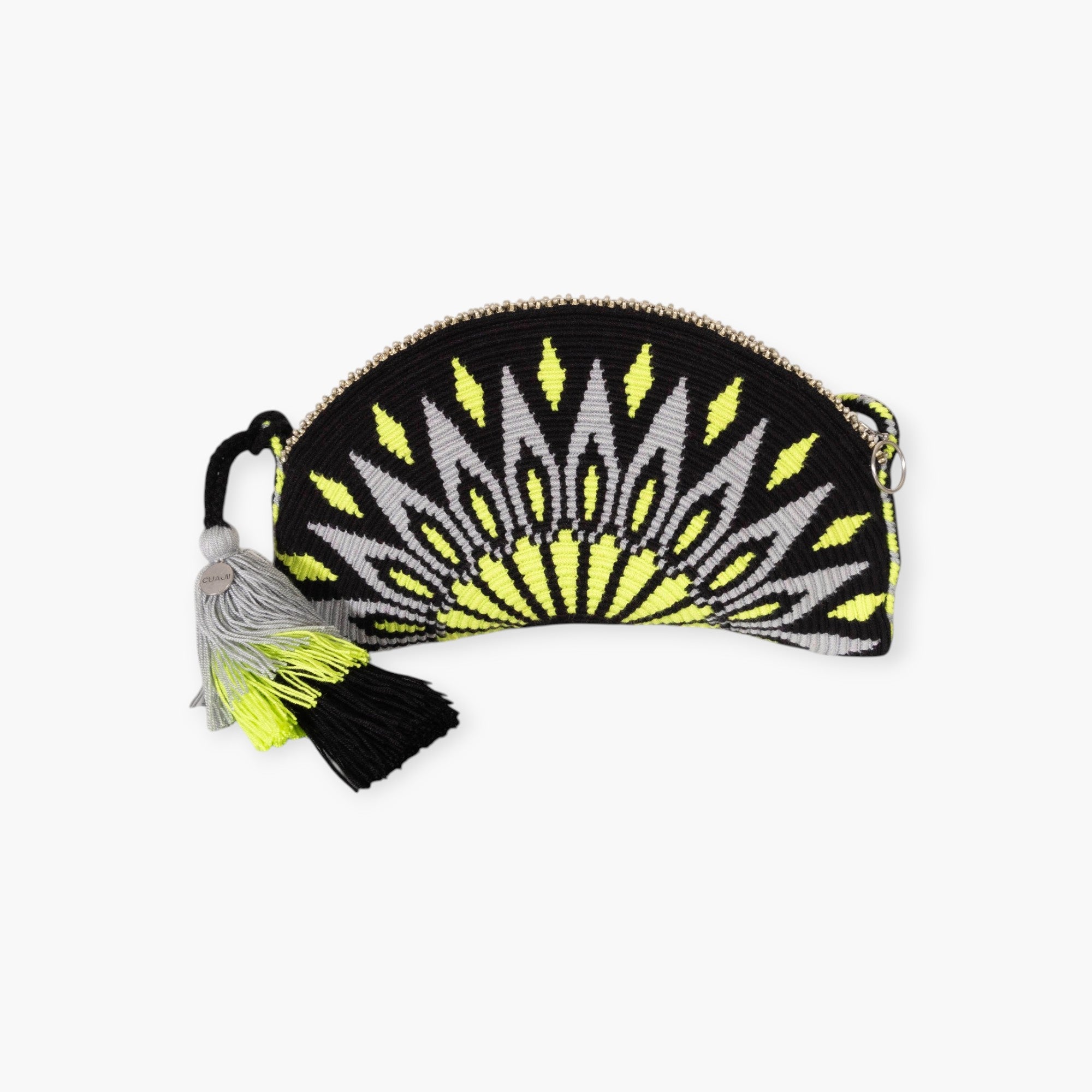 Geometric half-moon crossbody | Lime