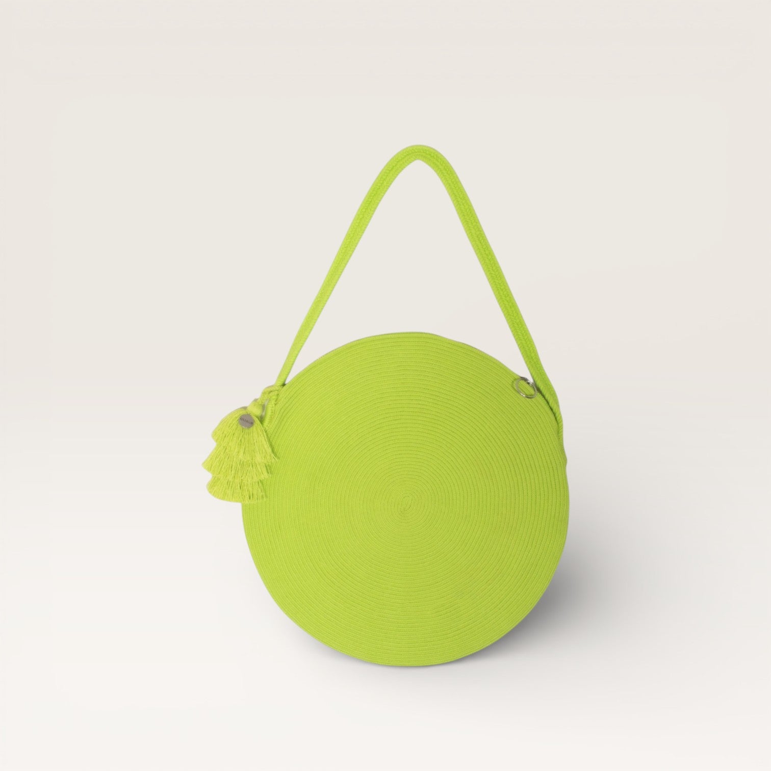 Solid circle shoulder bag | Lime