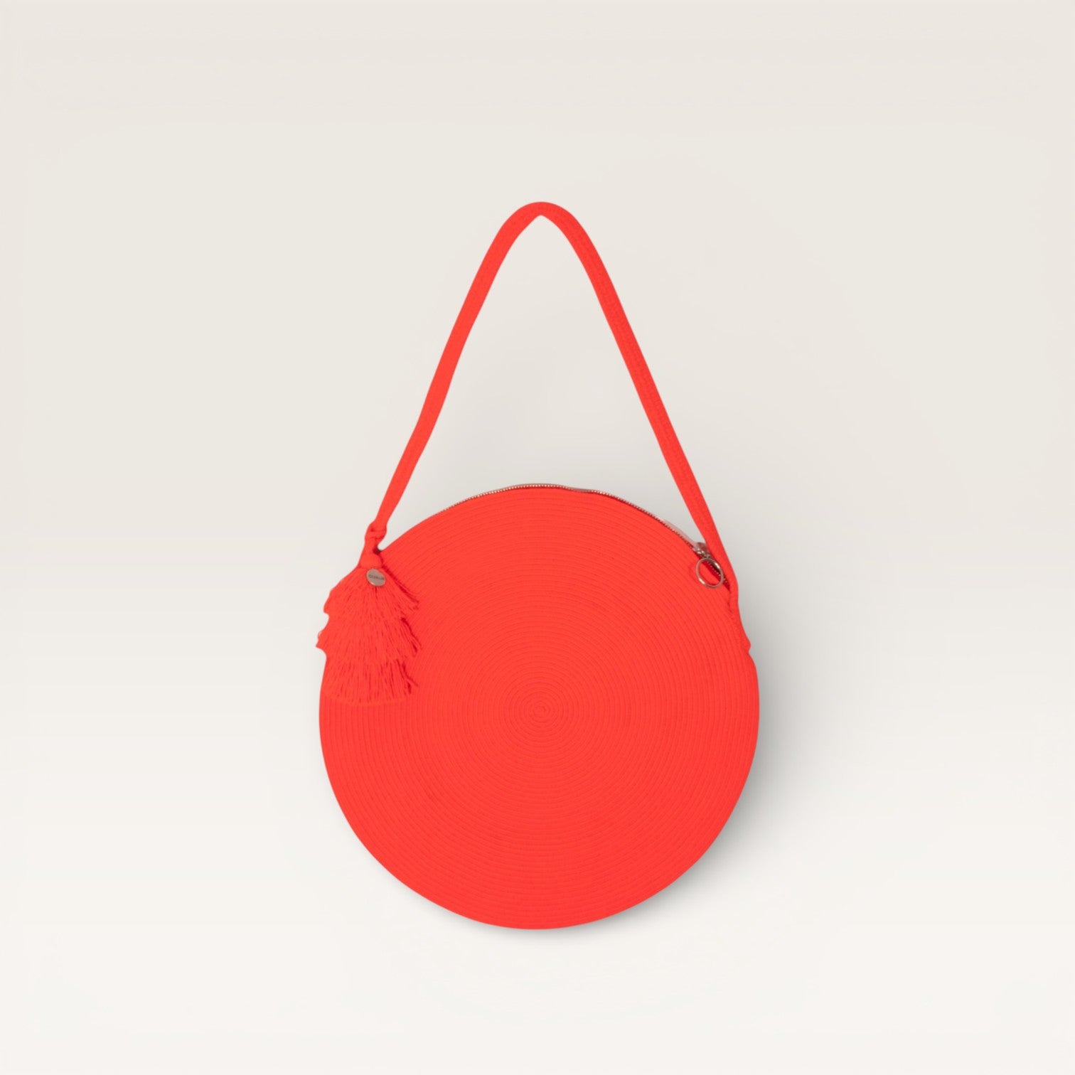 Solid circle shoulder bag | Grapefruit