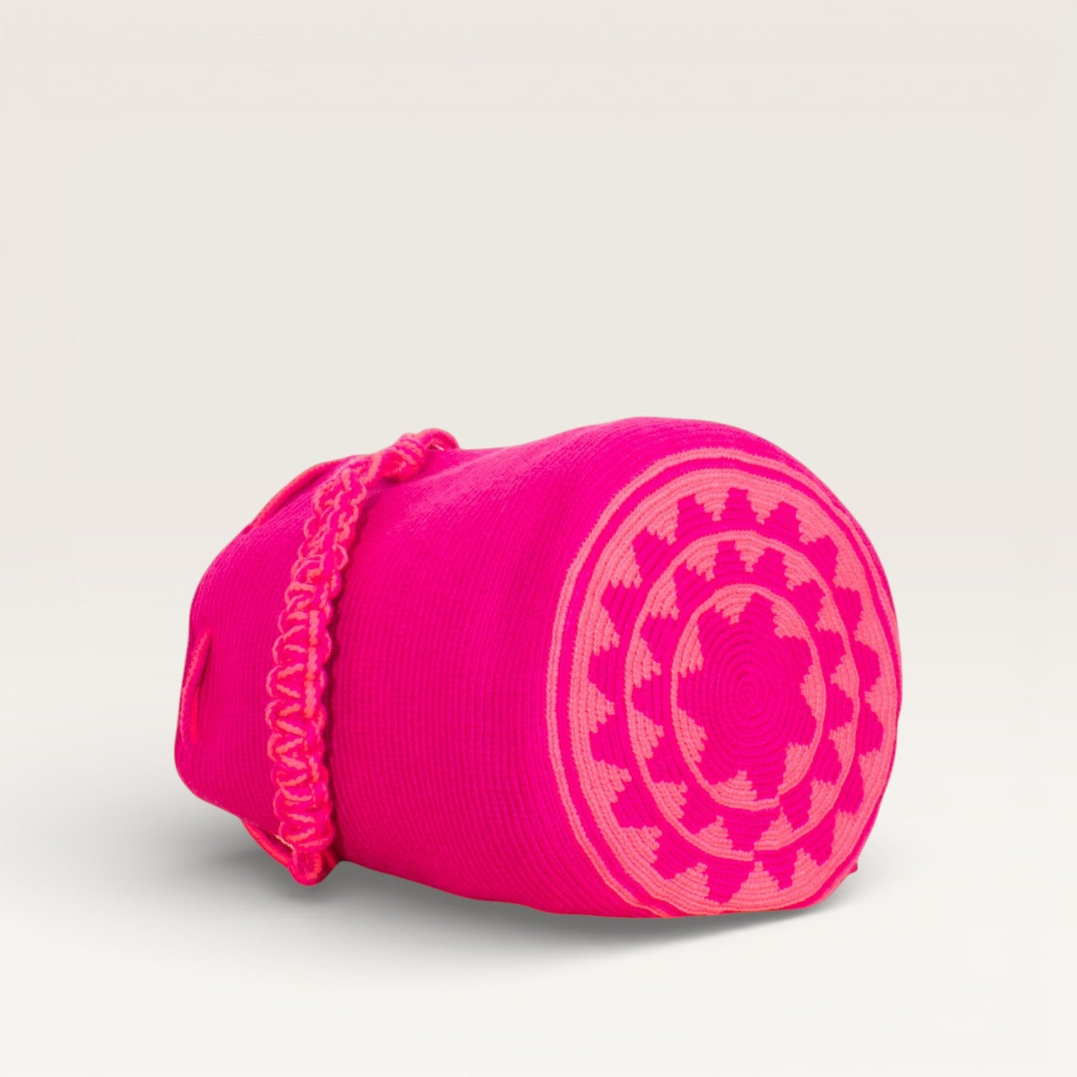 Solid round shoulder bag | Bubblegum