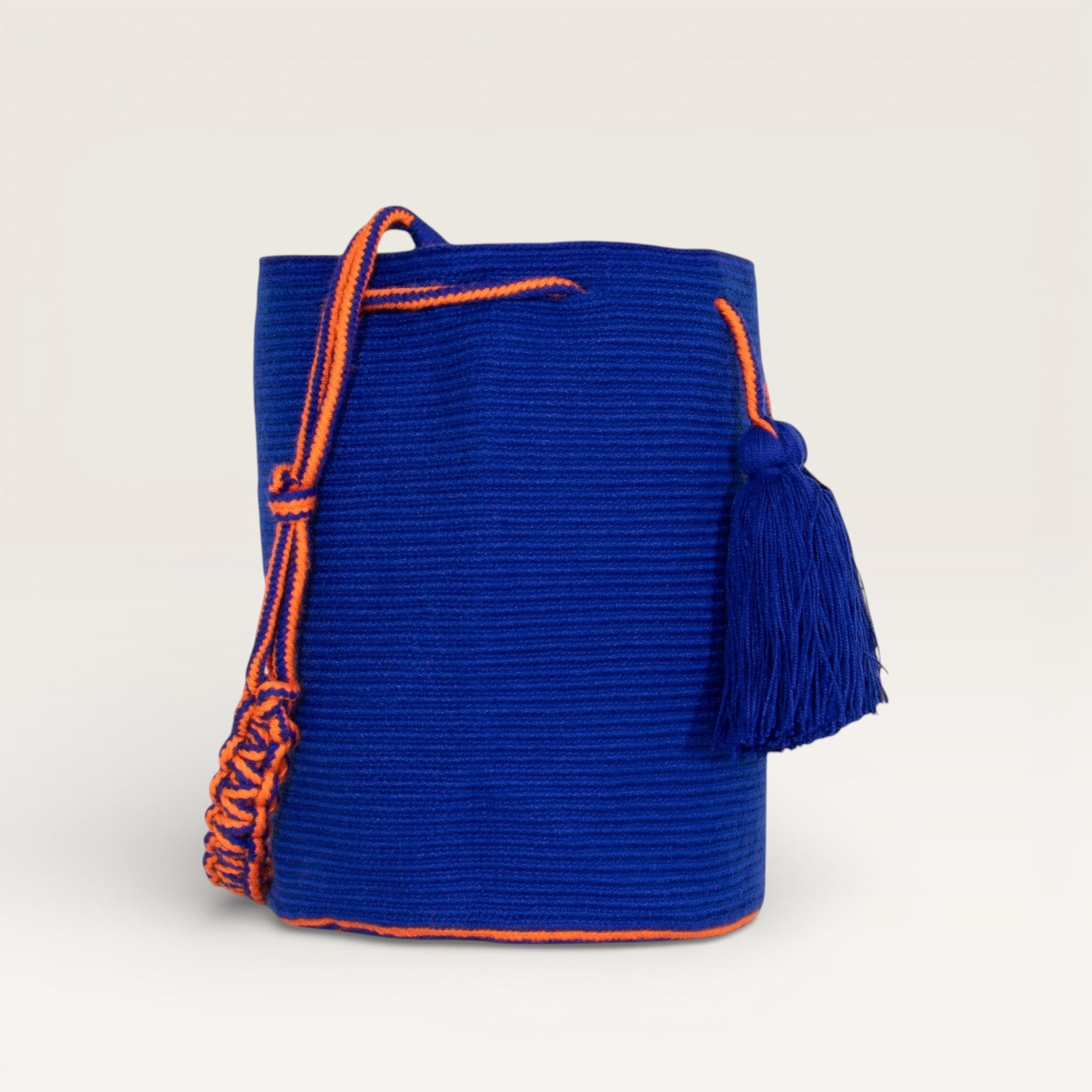 Solid round shoulder bag | Cobalt