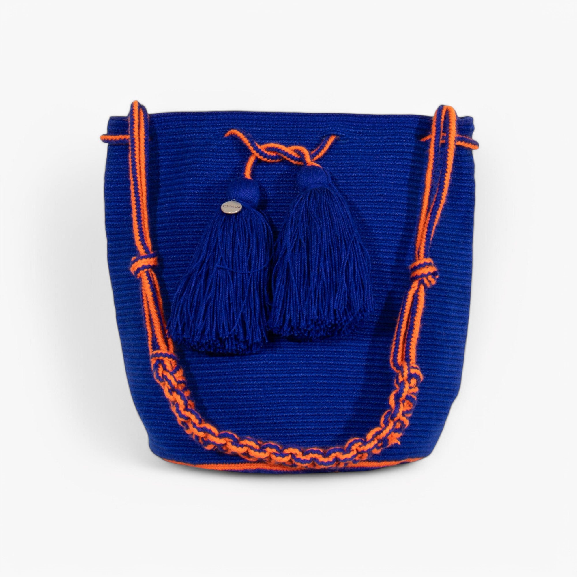 Solid round shoulder bag | Cobalt