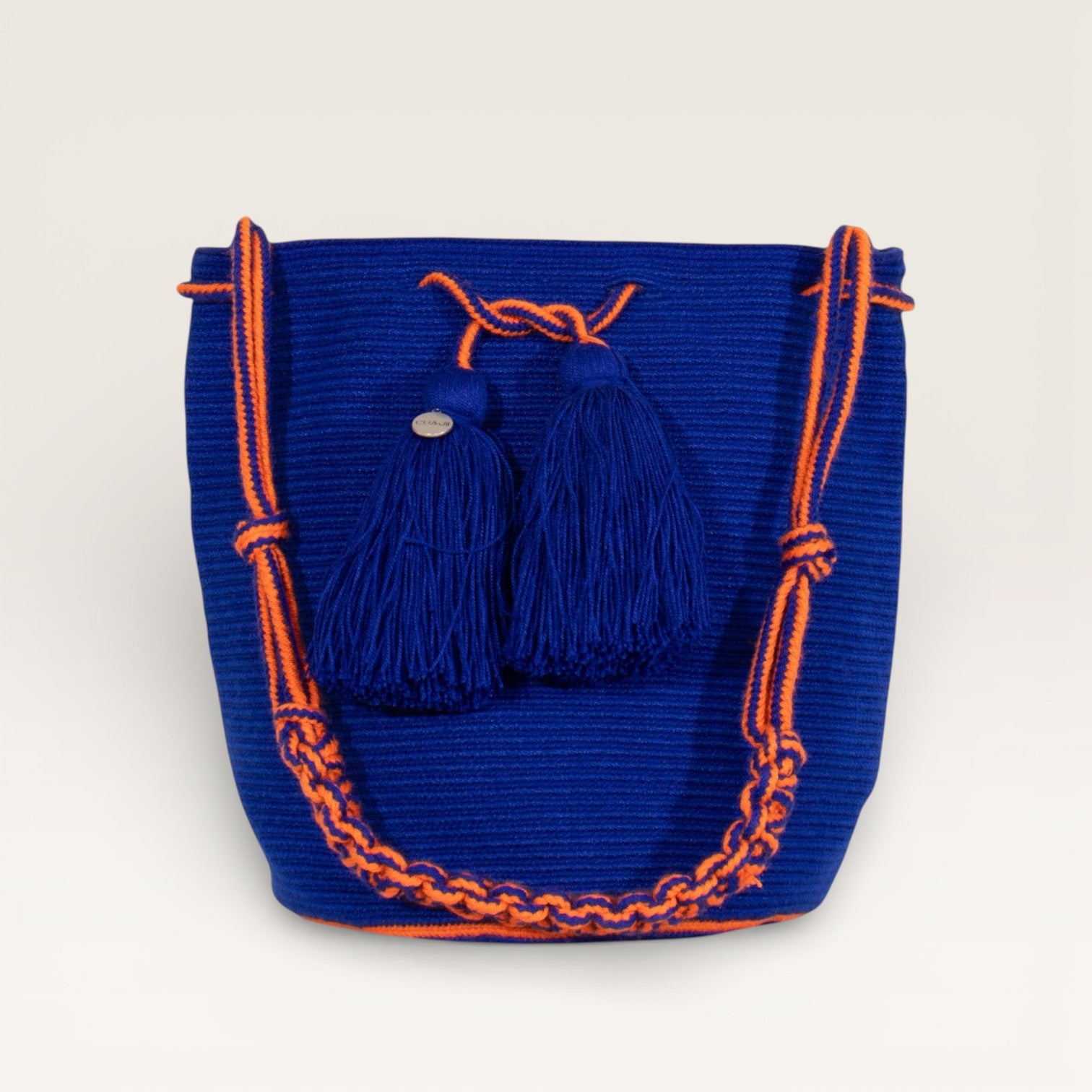 Solid round shoulder bag | Cobalt
