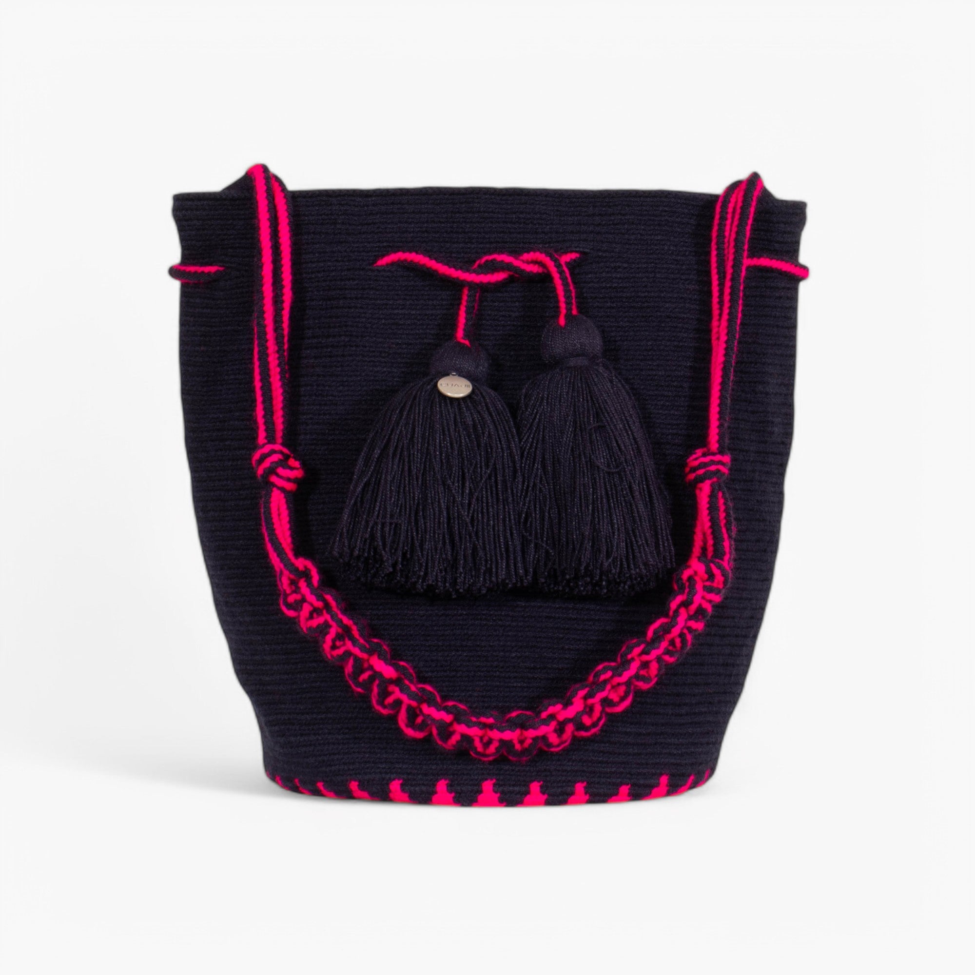 Solid round shoulder bag | Midnight